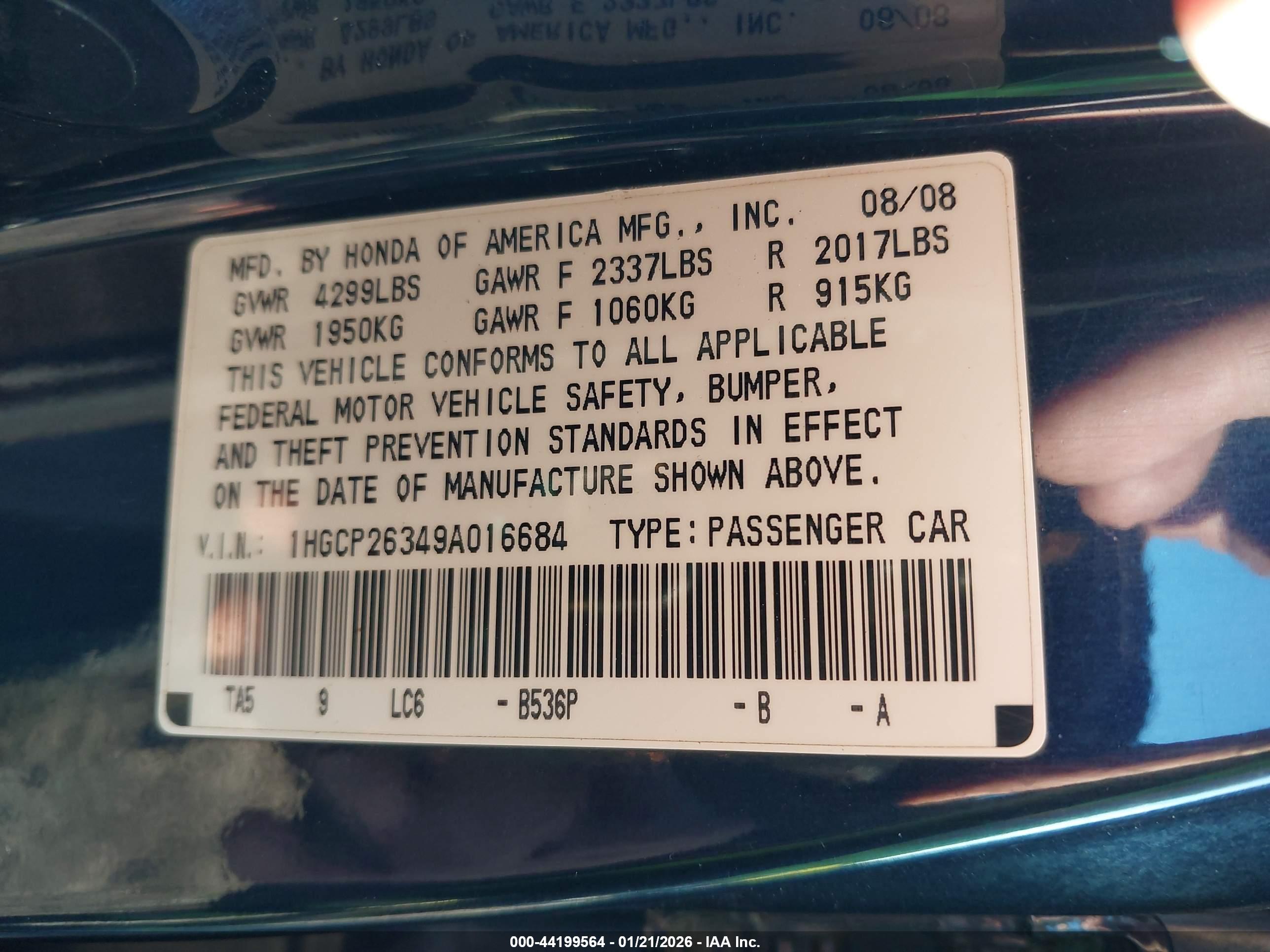 HONDA ACCORD image 9