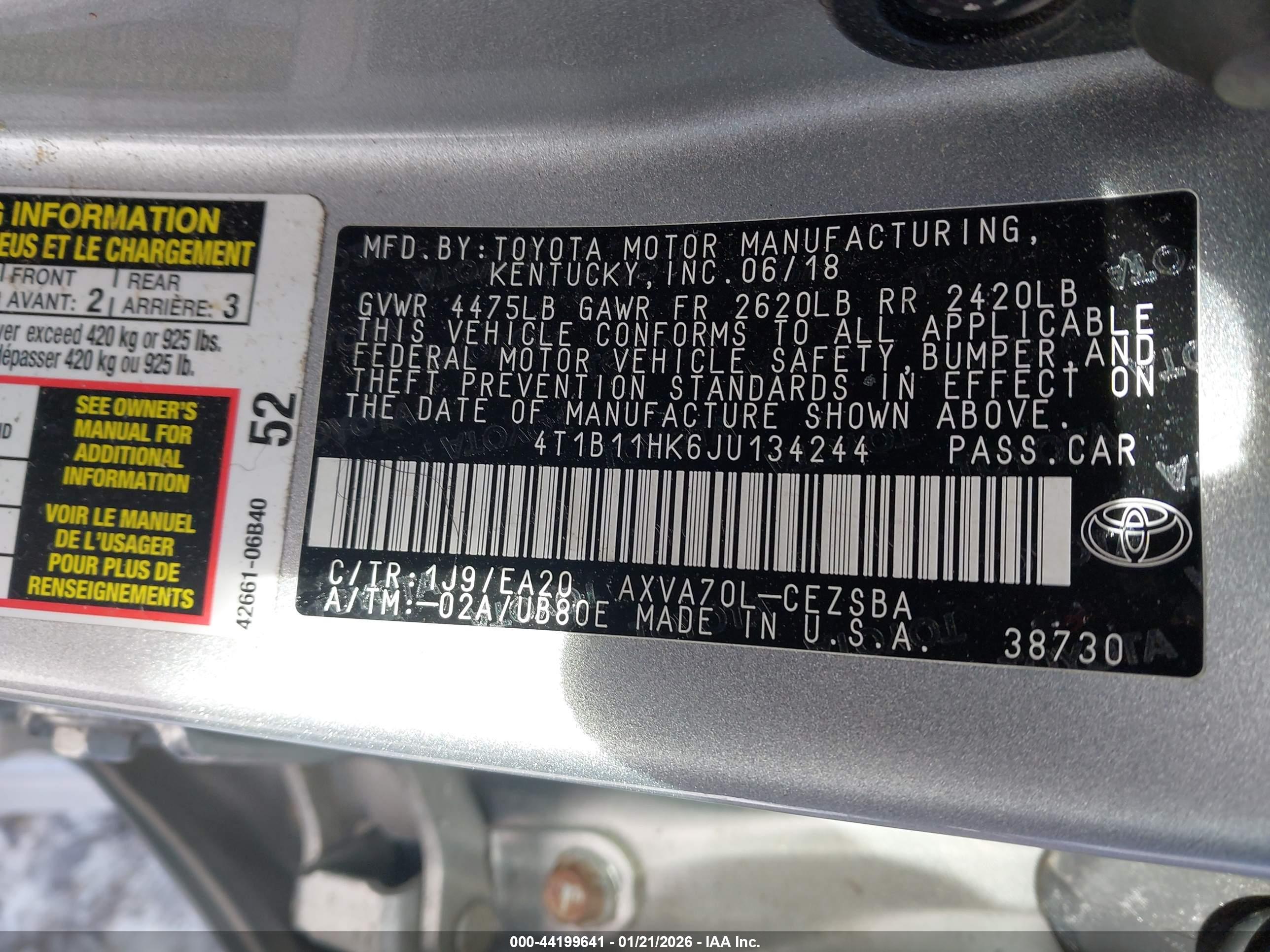TOYOTA CAMRY image 9