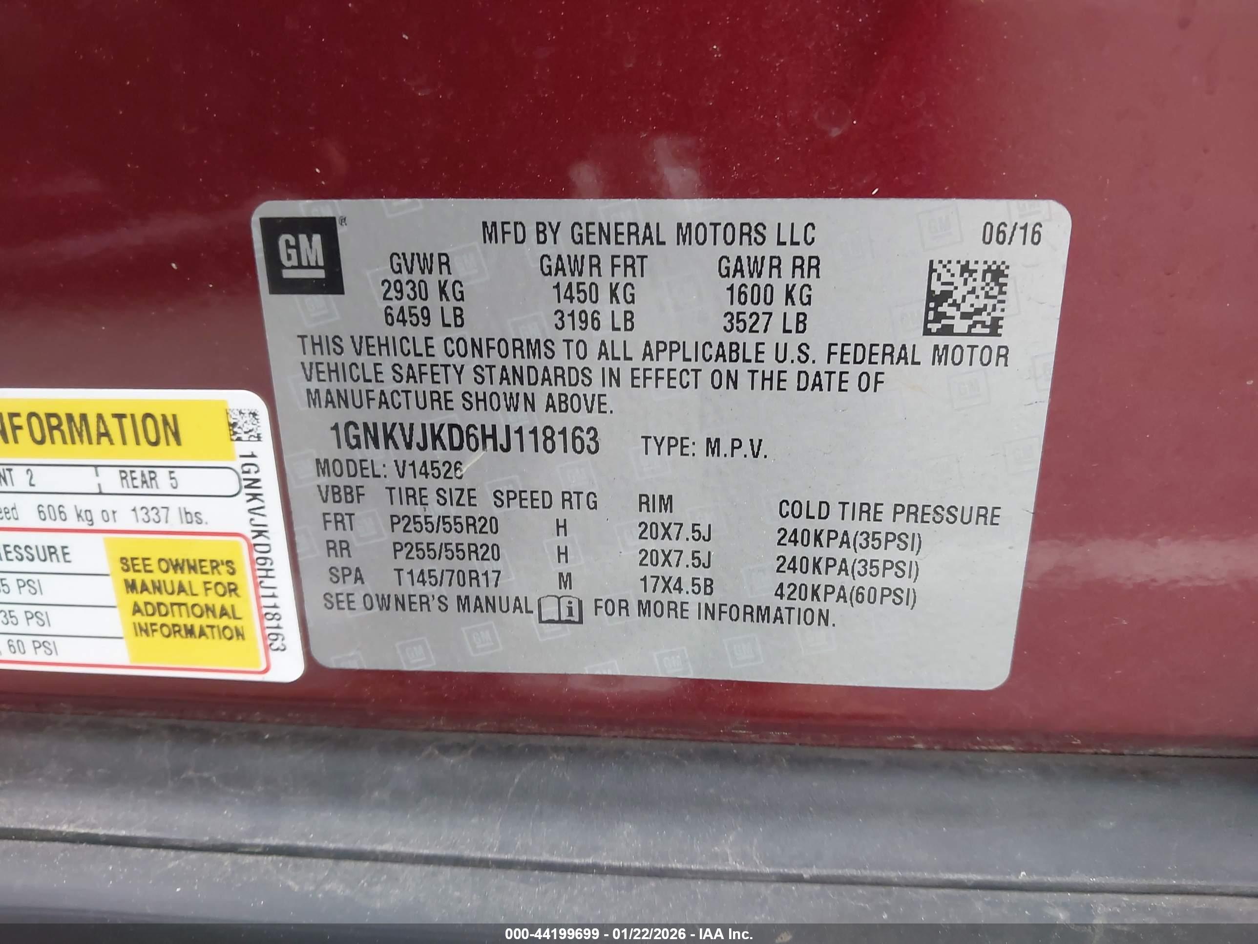 CHEVROLET TRAVERSE image 9
