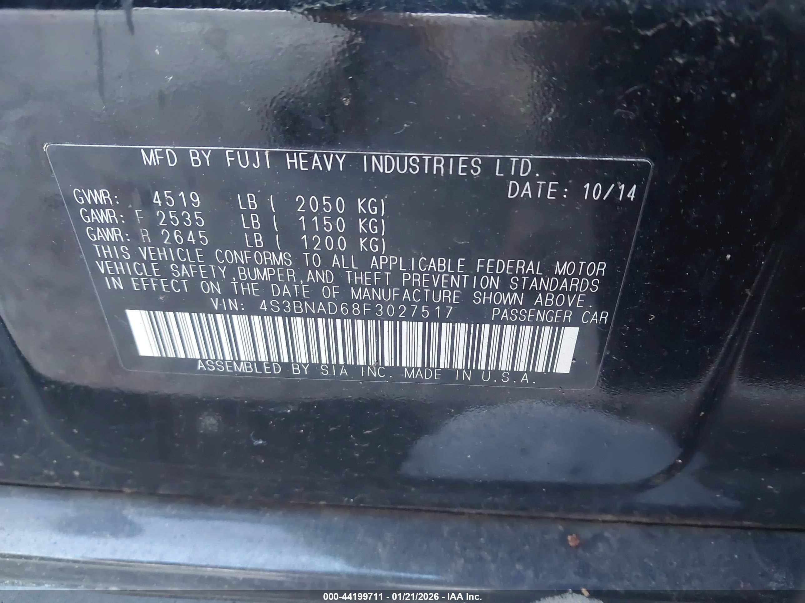 SUBARU LEGACY image 9