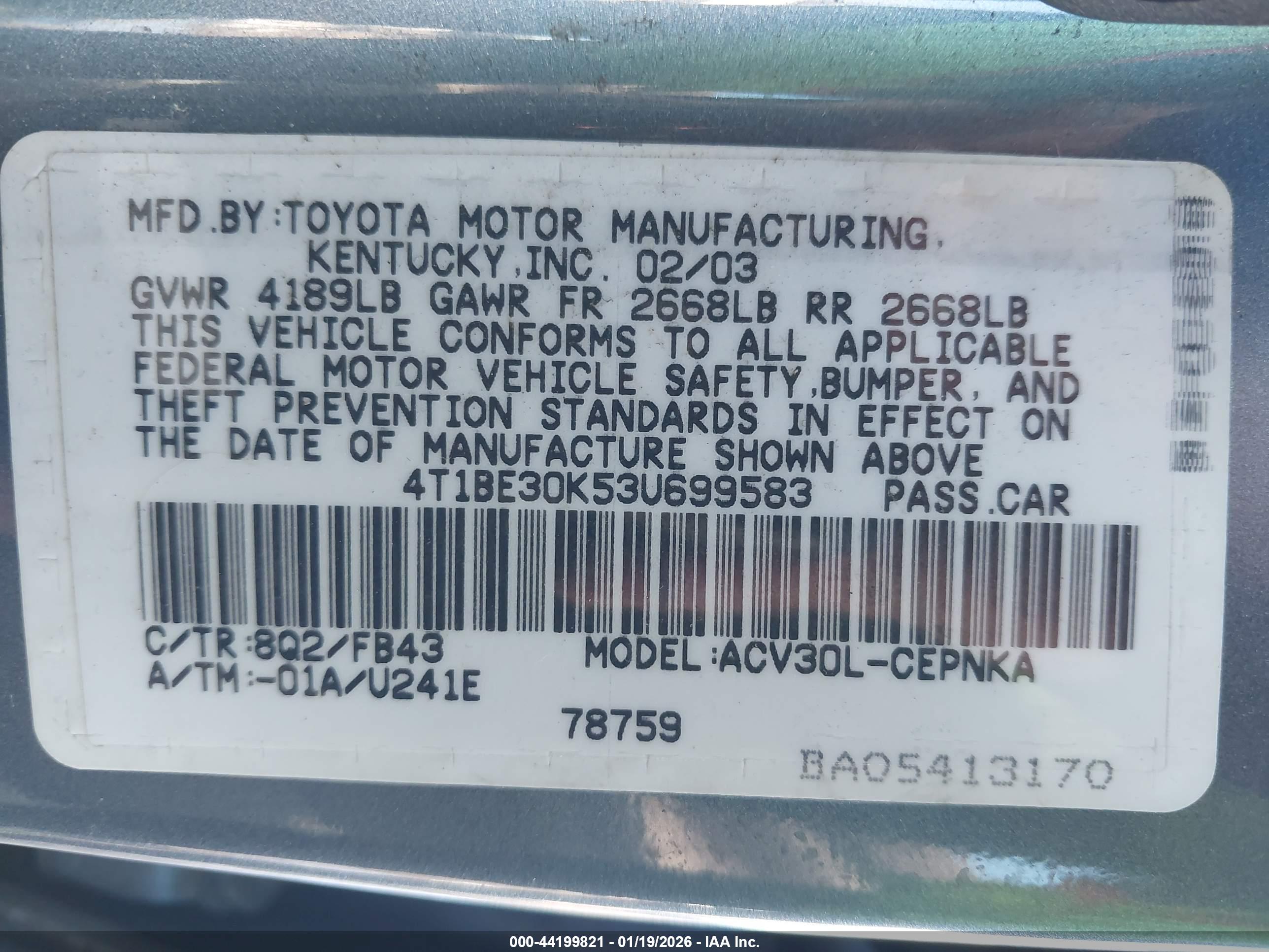 TOYOTA CAMRY image 9