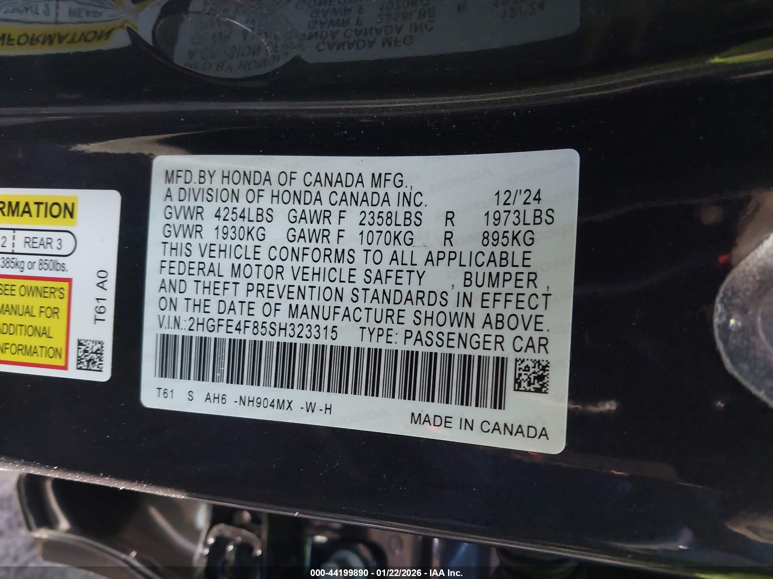 HONDA CIVIC image 9