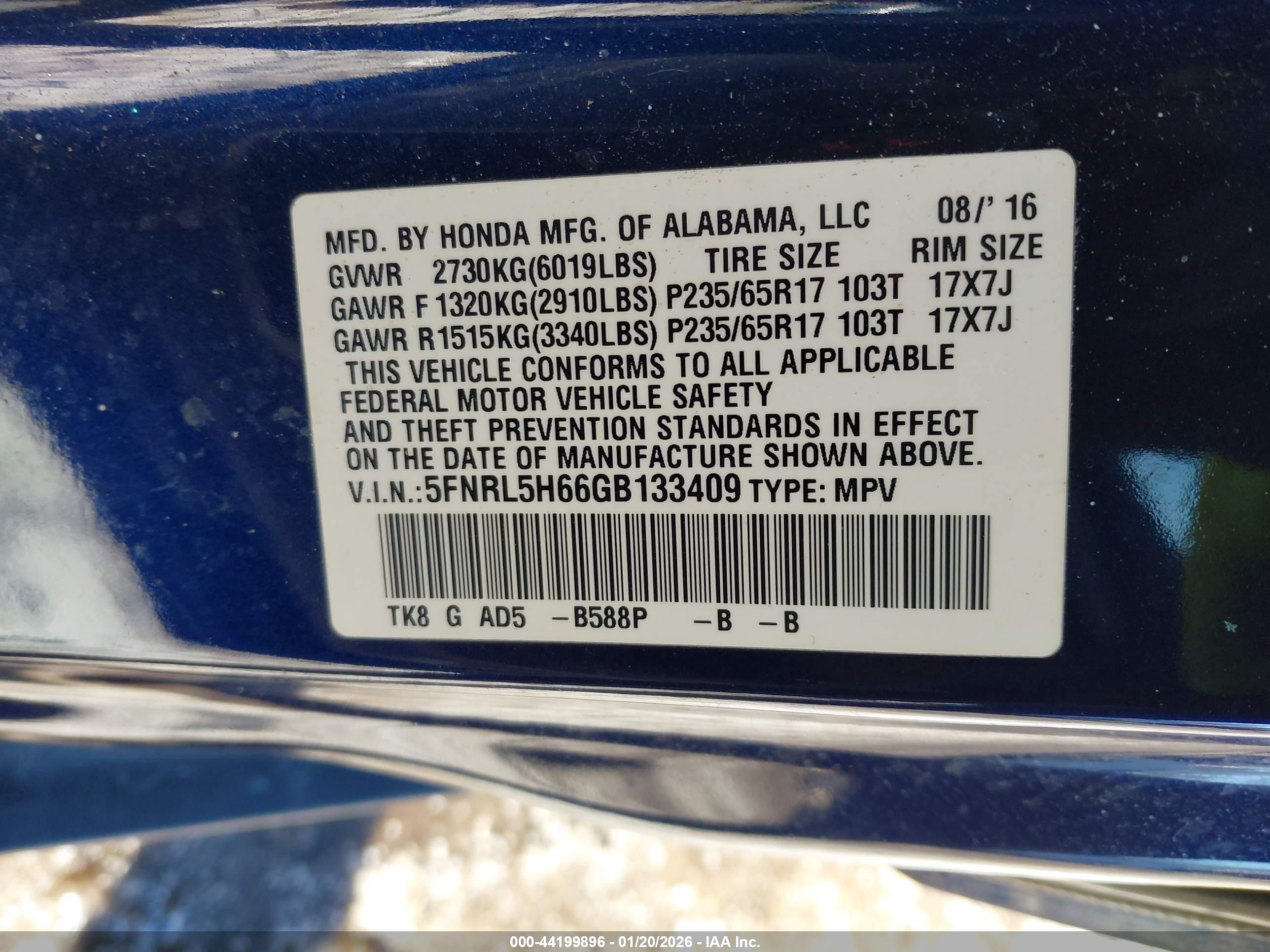 HONDA ODYSSEY image 9