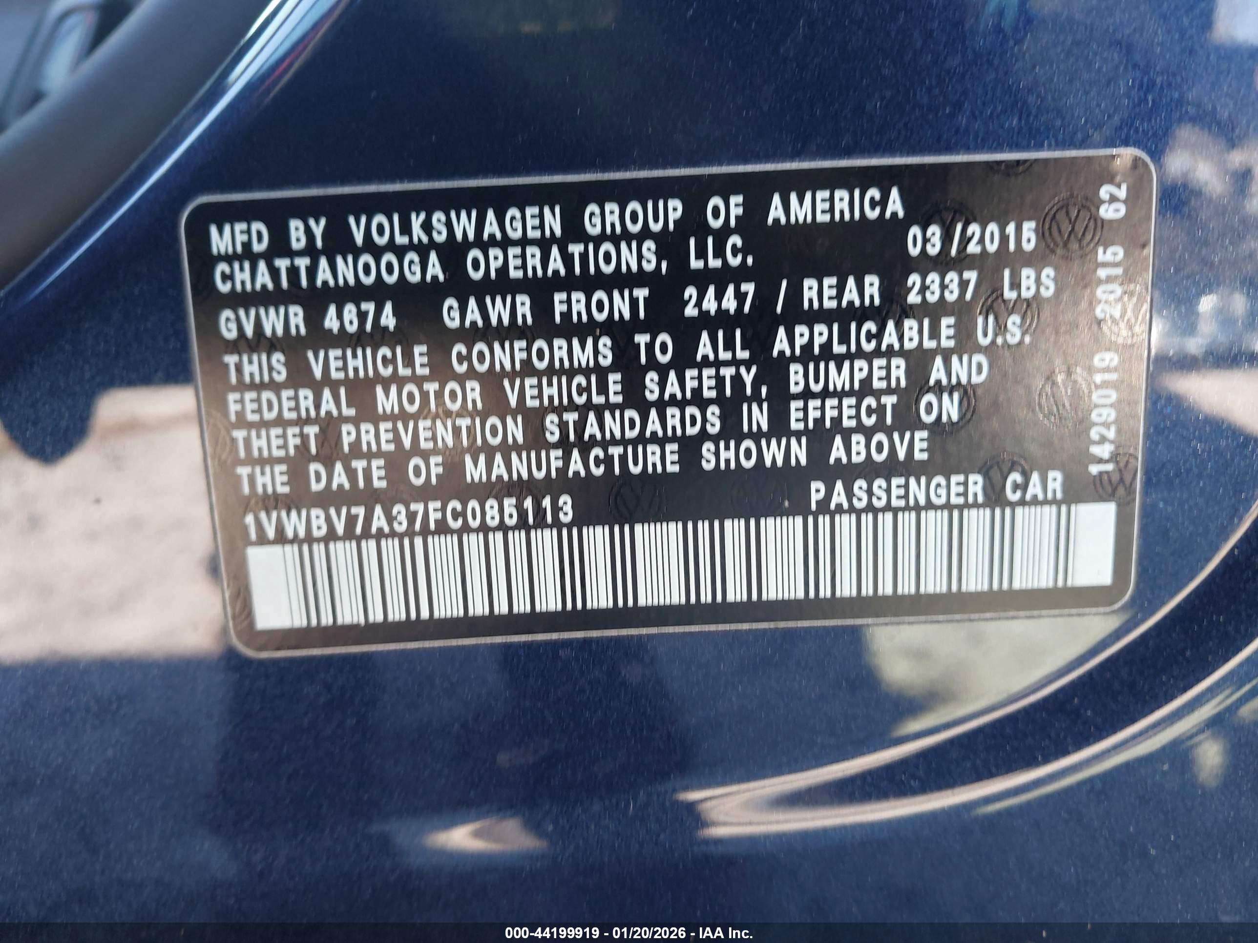 VOLKSWAGEN PASSAT image 9
