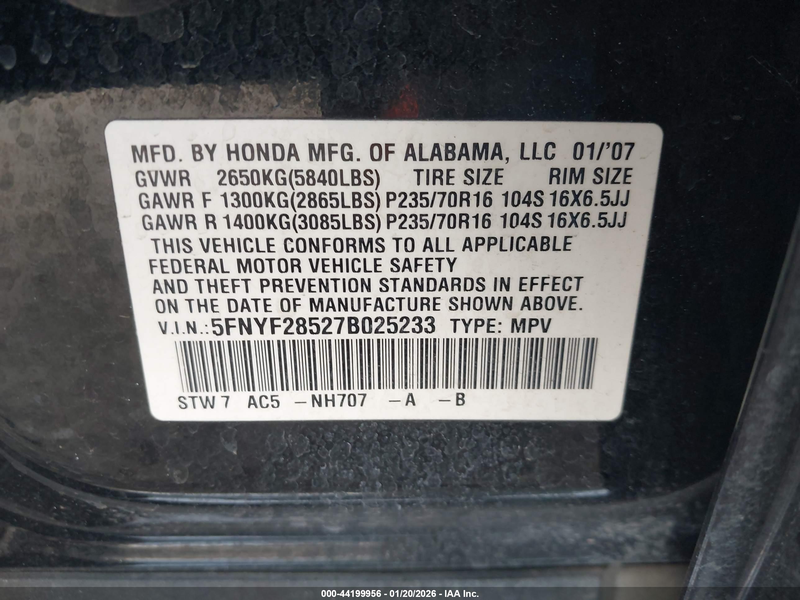 HONDA PILOT image 9