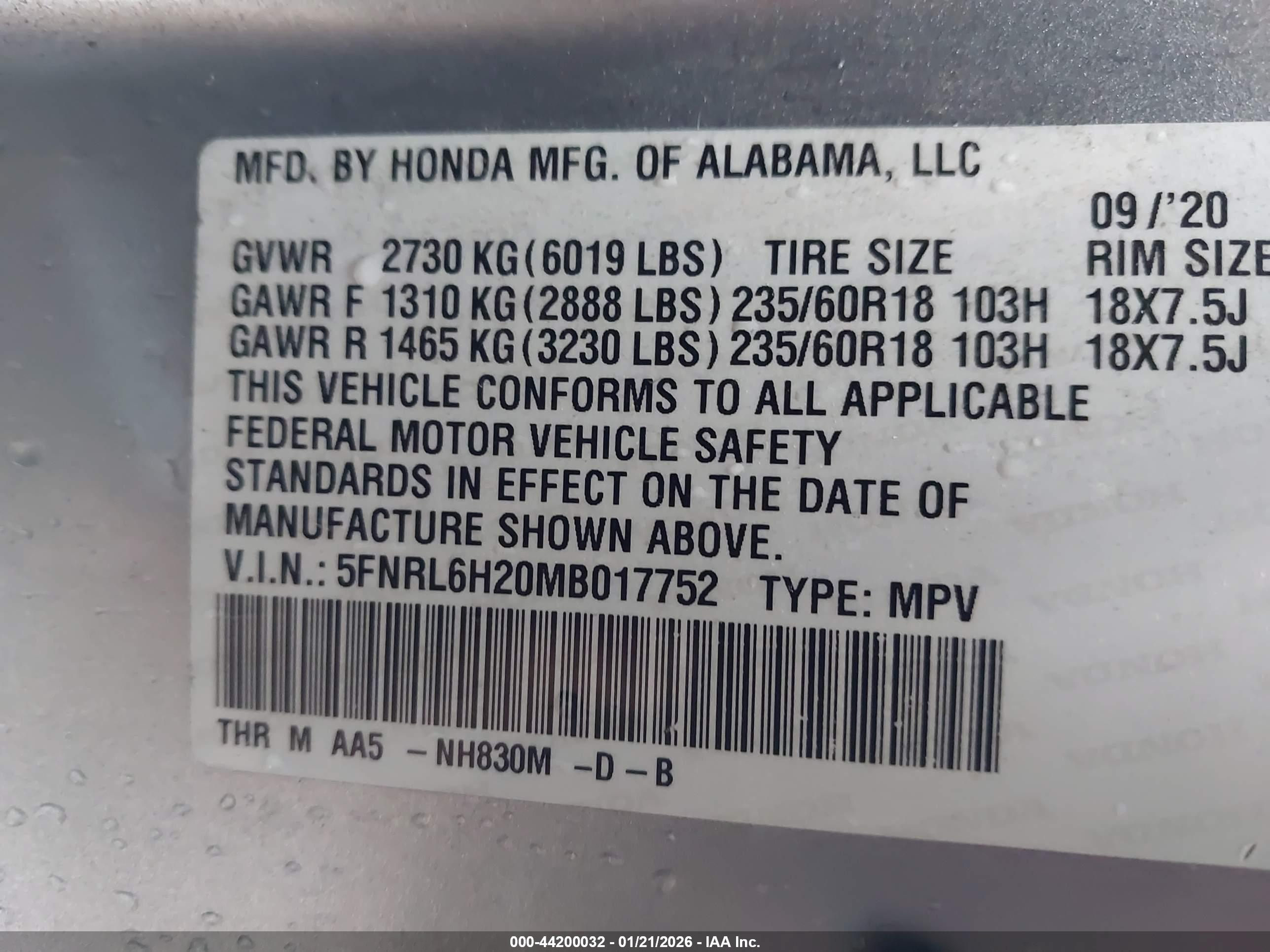 HONDA ODYSSEY image 9