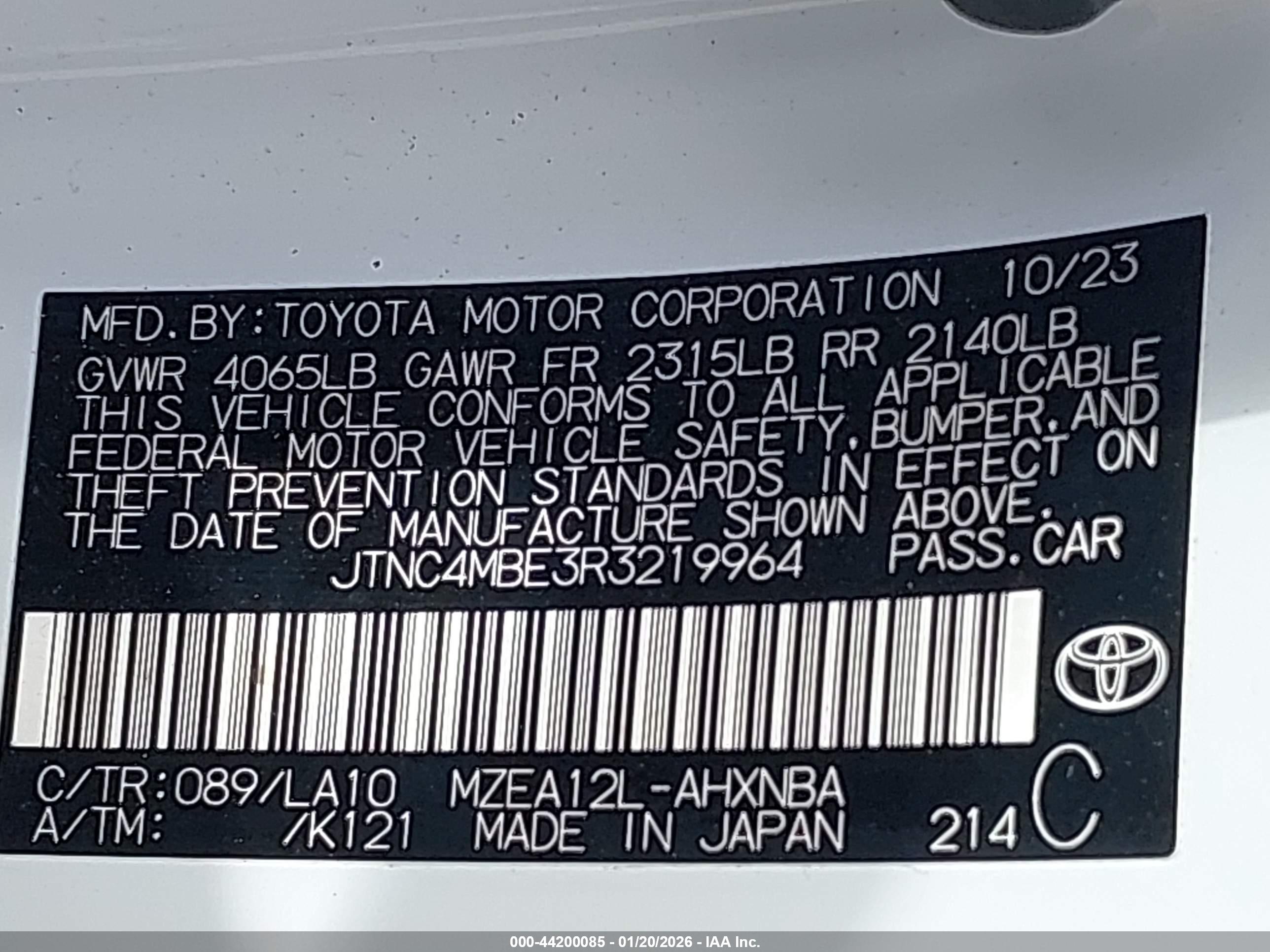 TOYOTA COROLLA image 9