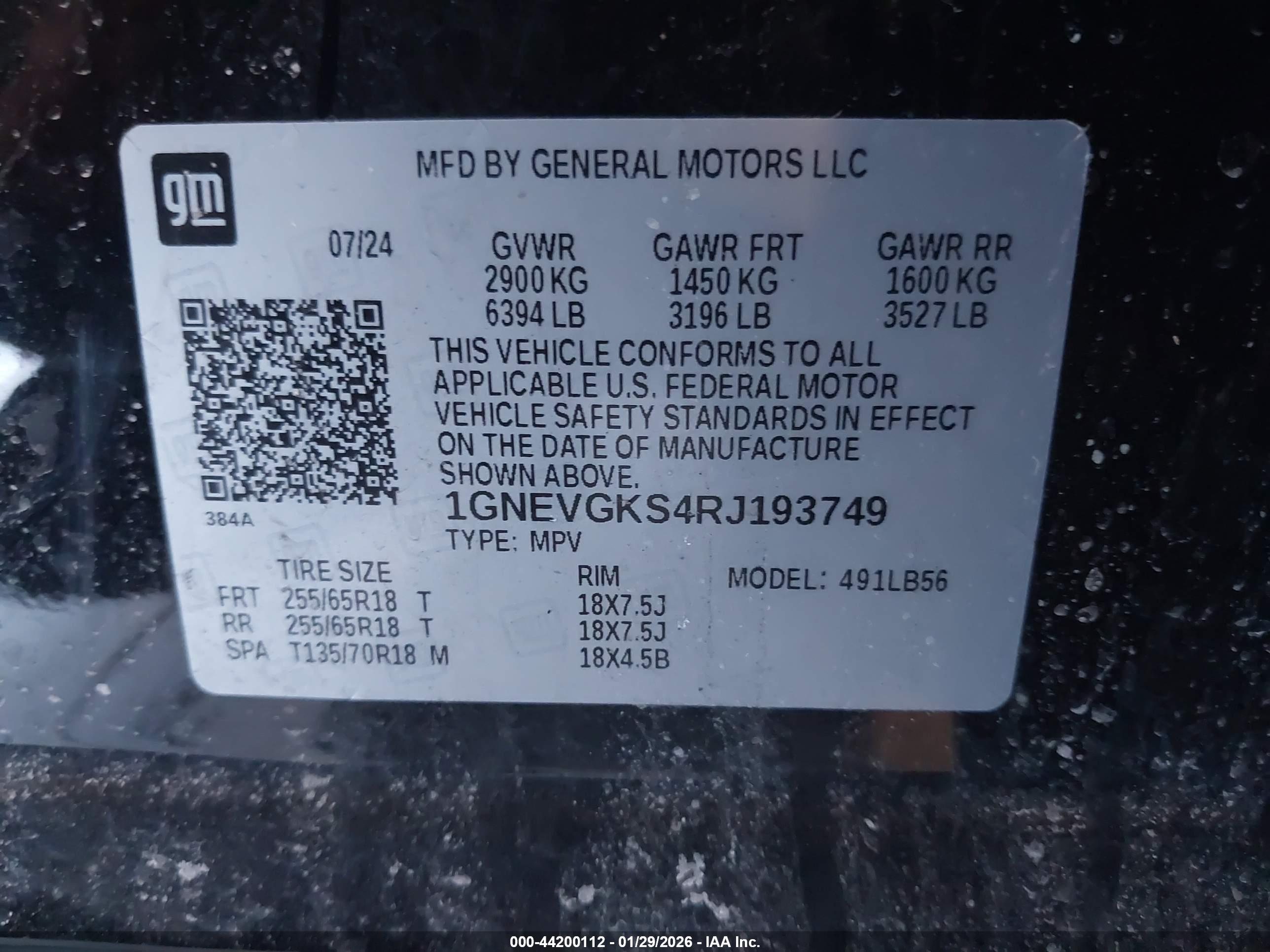 CHEVROLET TRAVERSE image 9