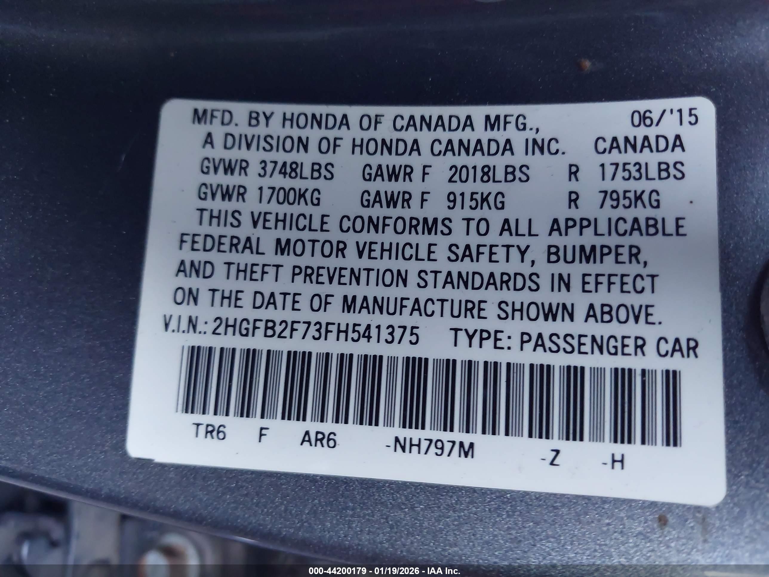 HONDA CIVIC image 9