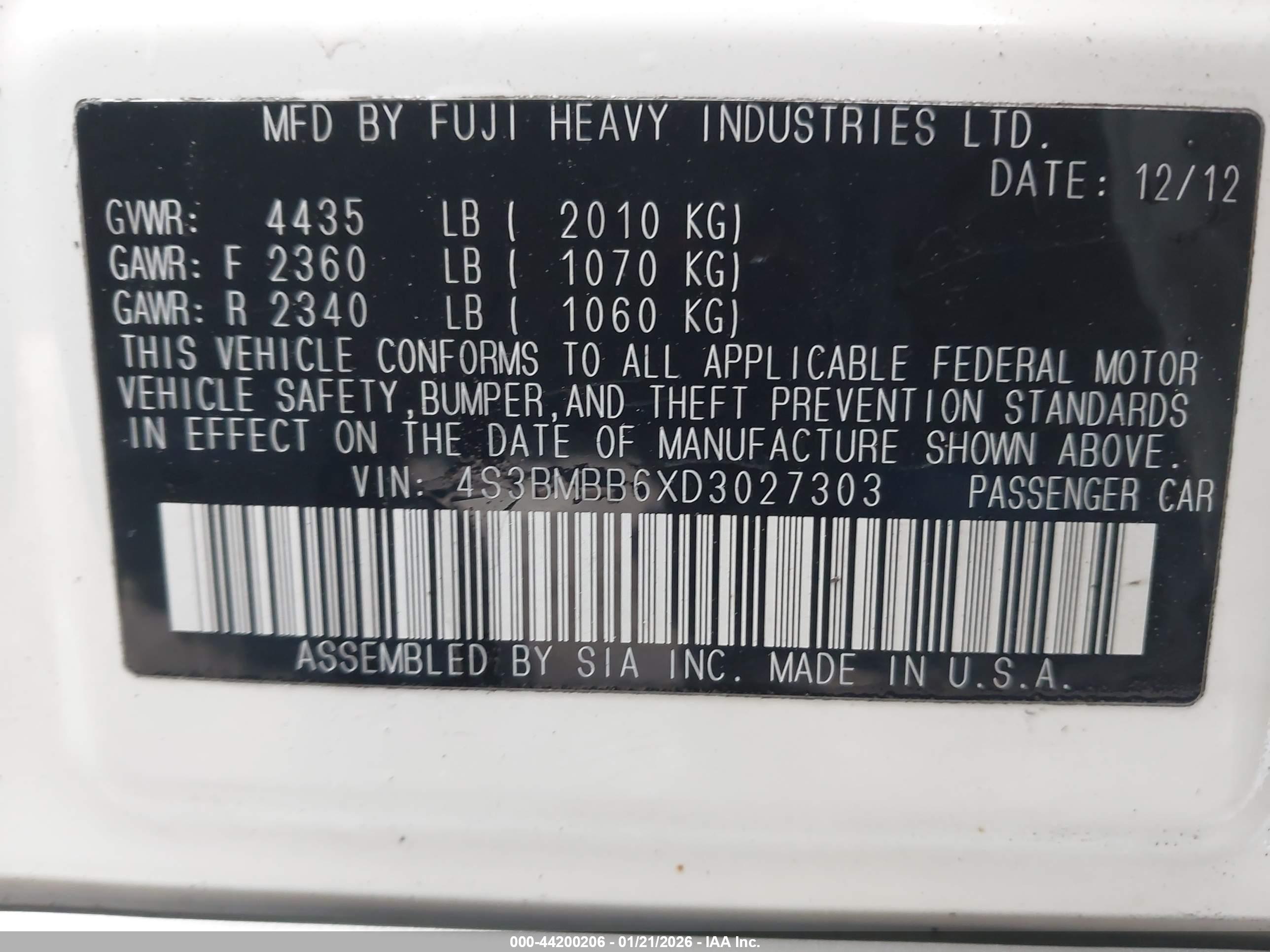 SUBARU LEGACY image 9
