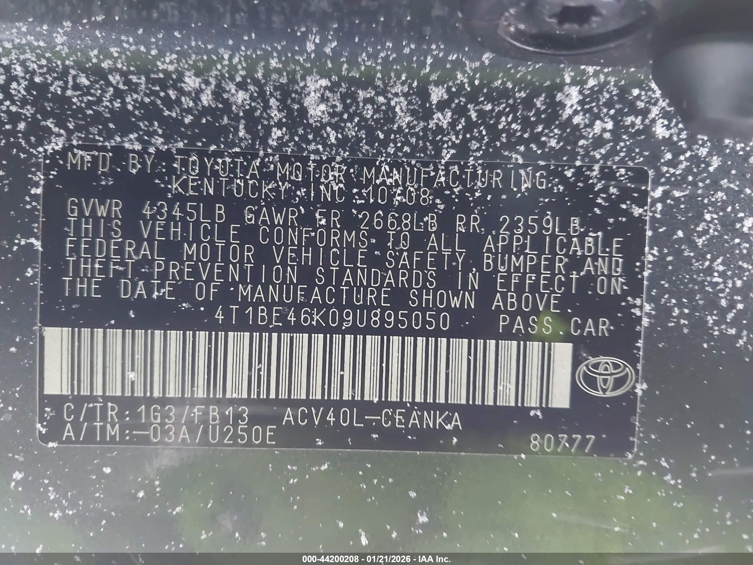 TOYOTA CAMRY image 9