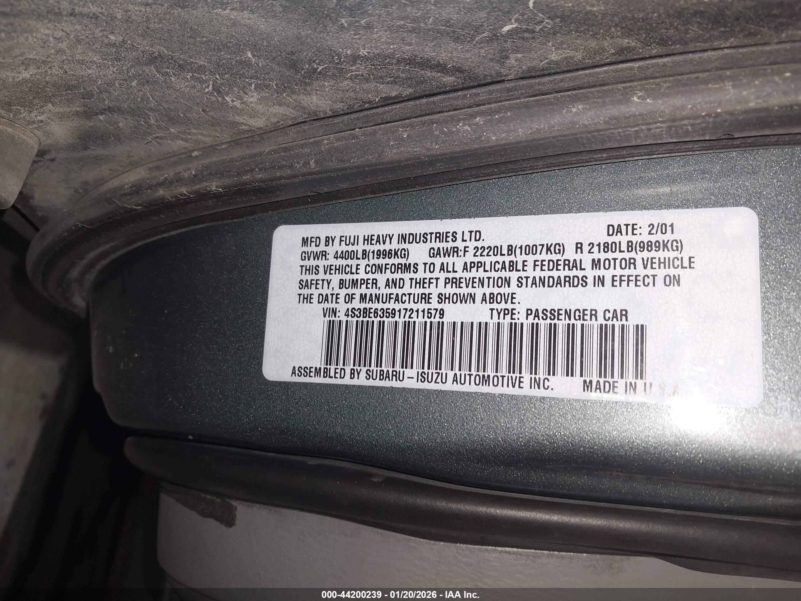 SUBARU LEGACY image 9