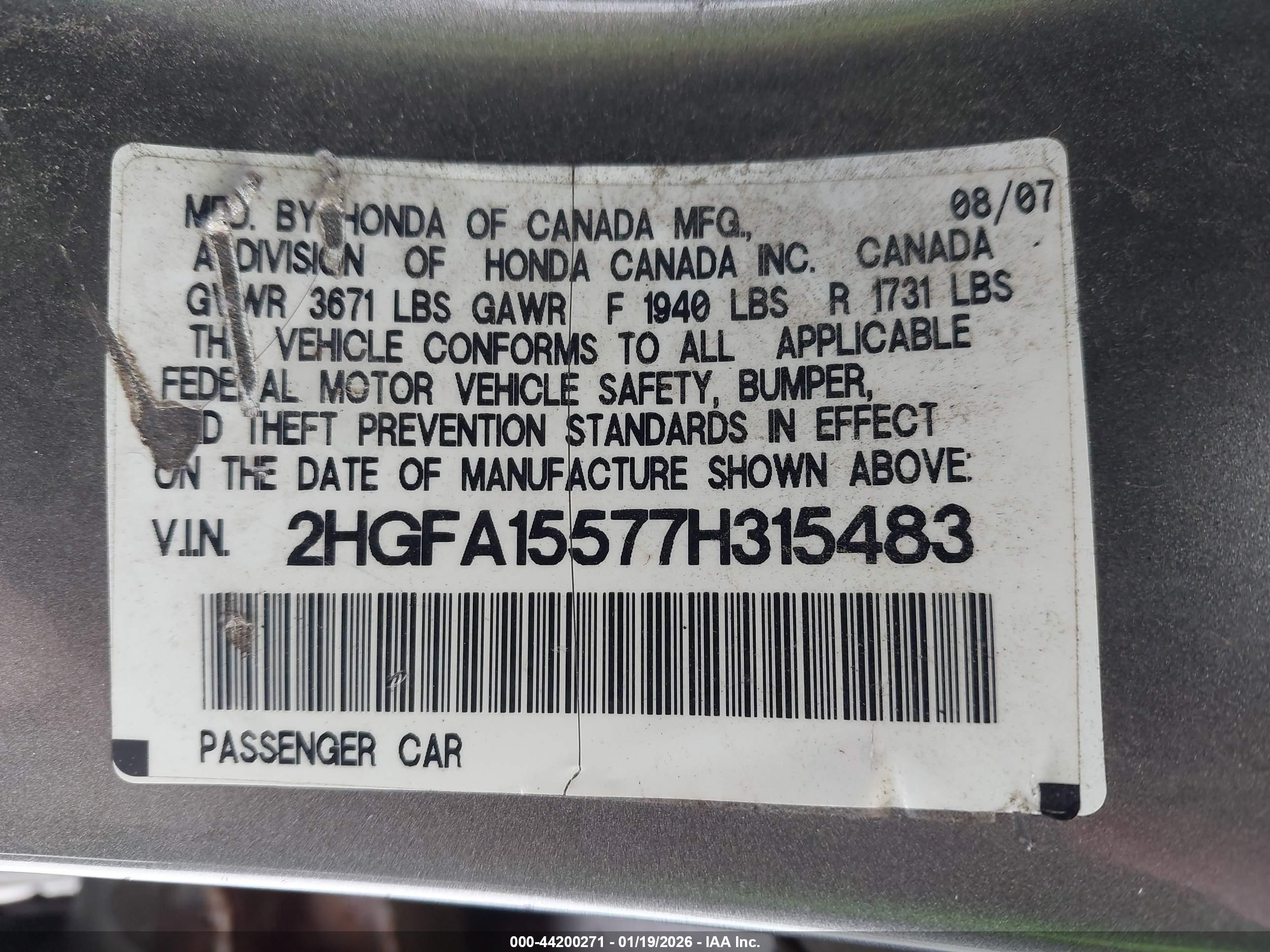 HONDA CIVIC image 9