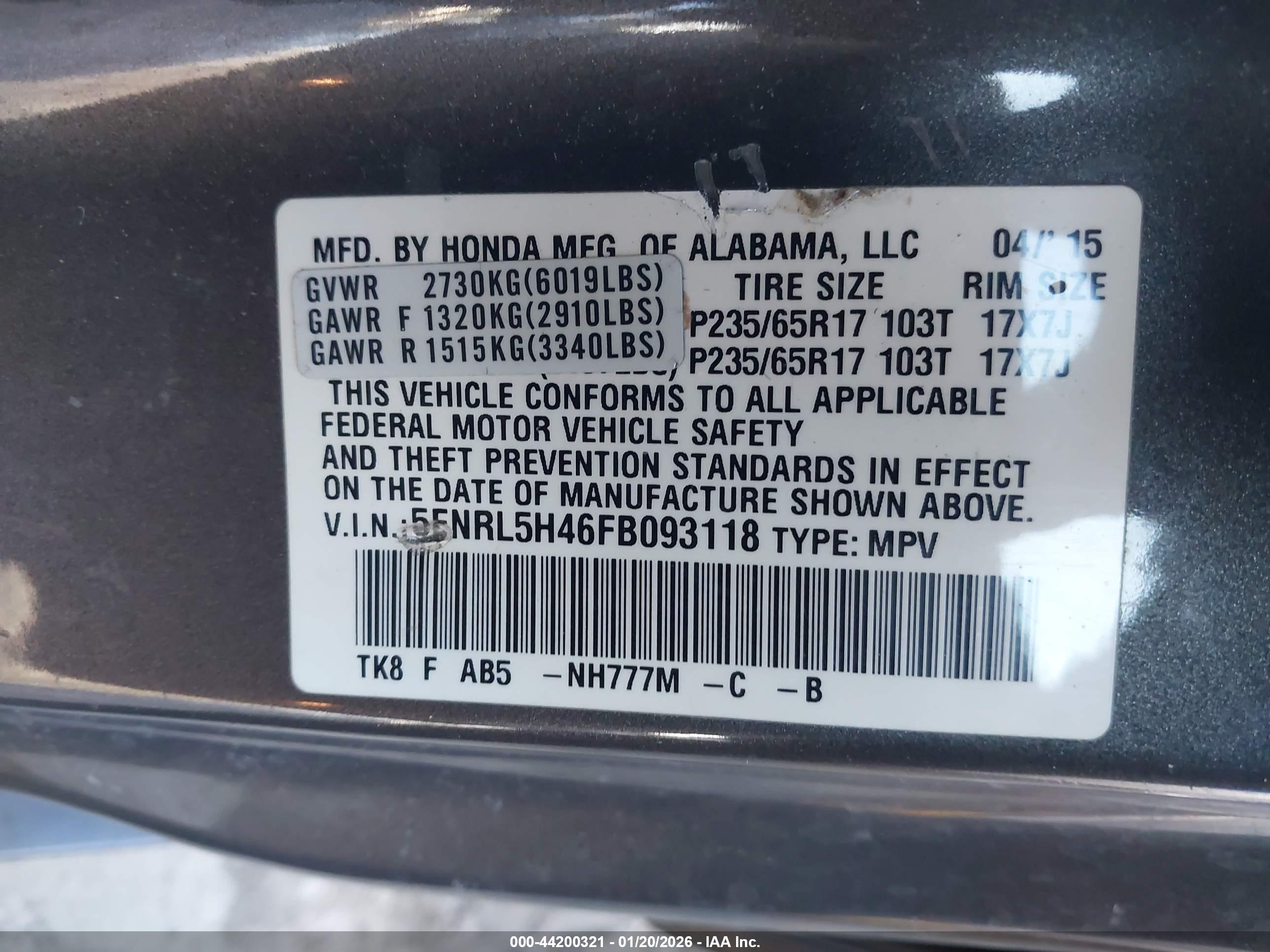 HONDA ODYSSEY image 9