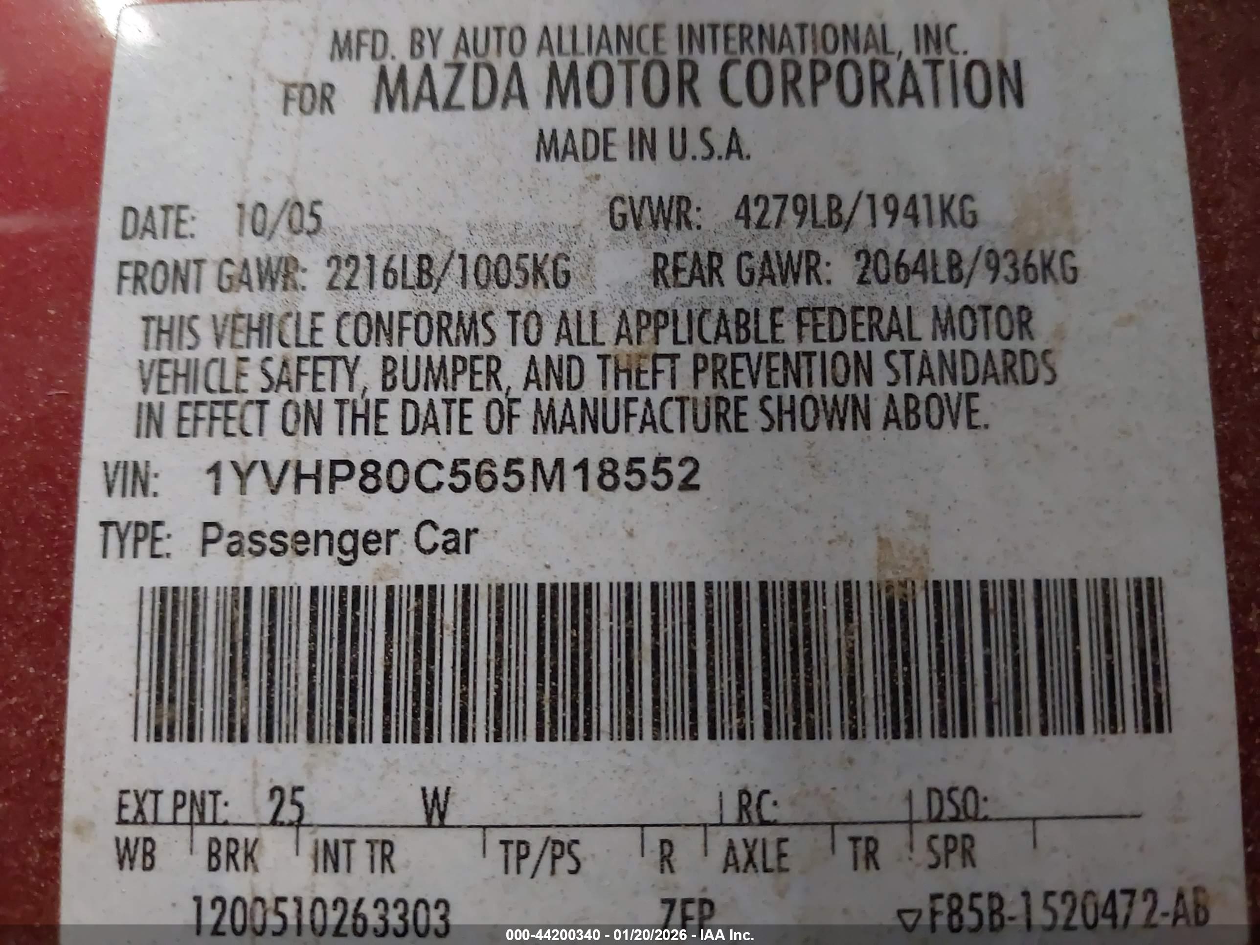 MAZDA MAZDA6 image 9