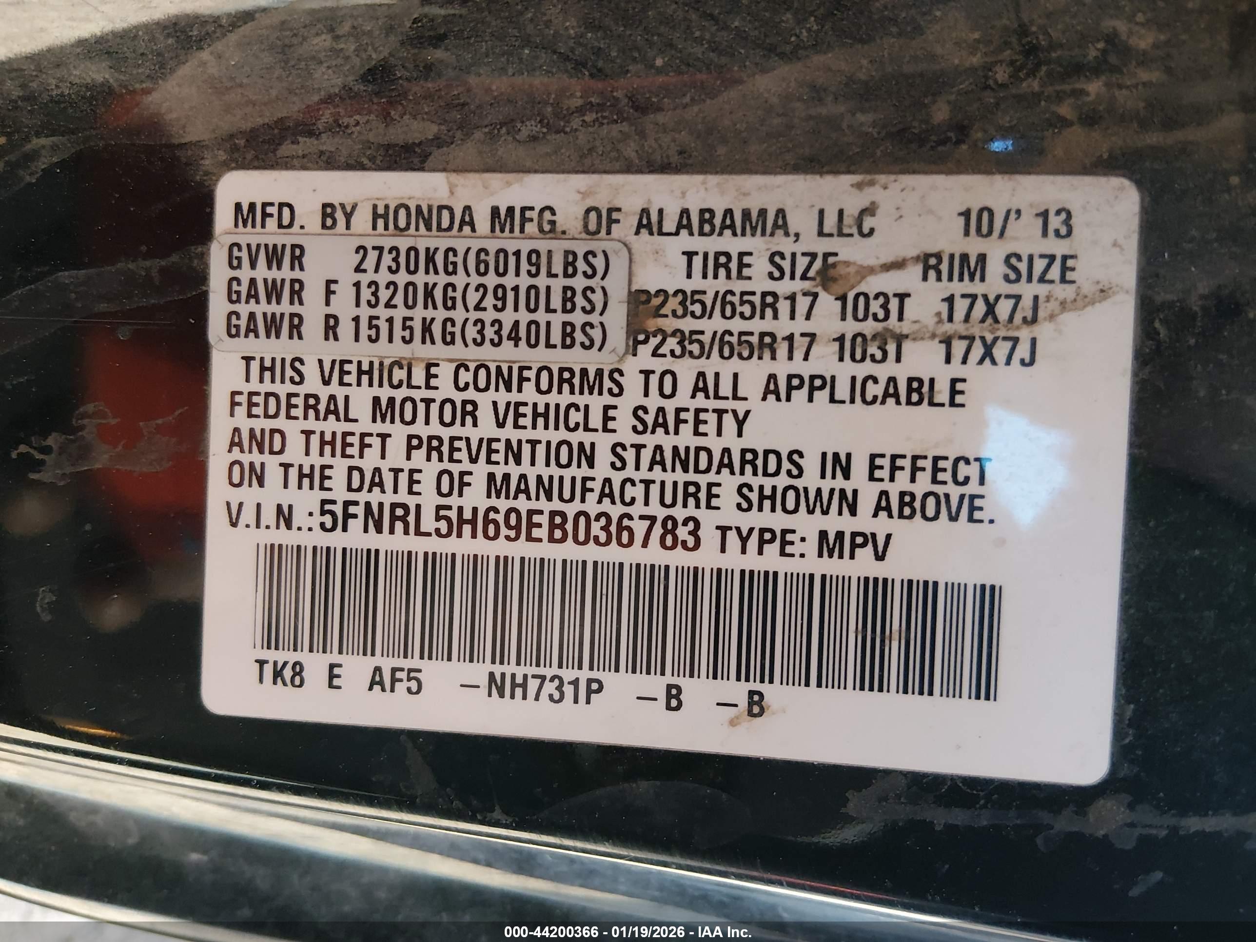 HONDA ODYSSEY image 9