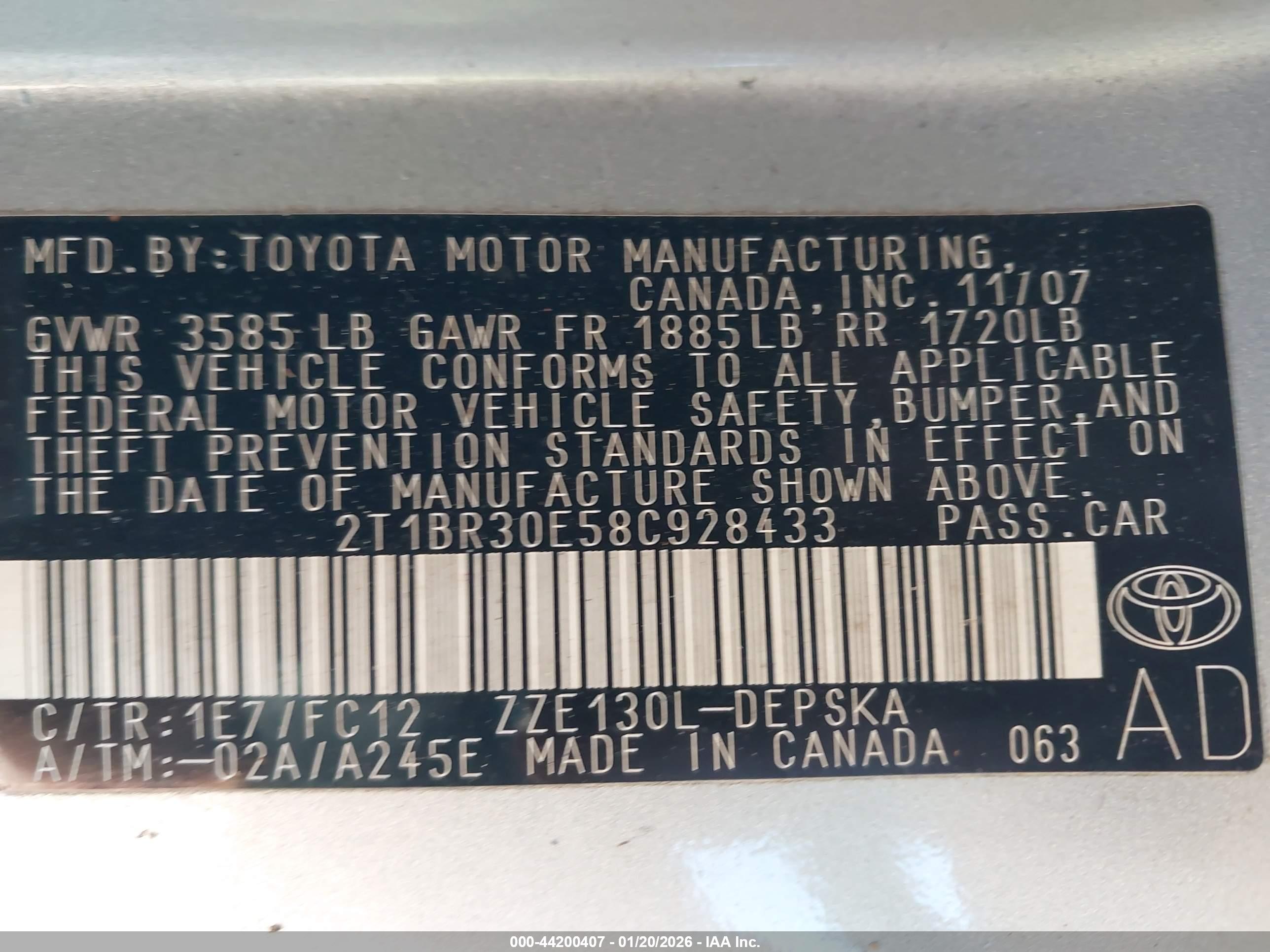 TOYOTA COROLLA image 9