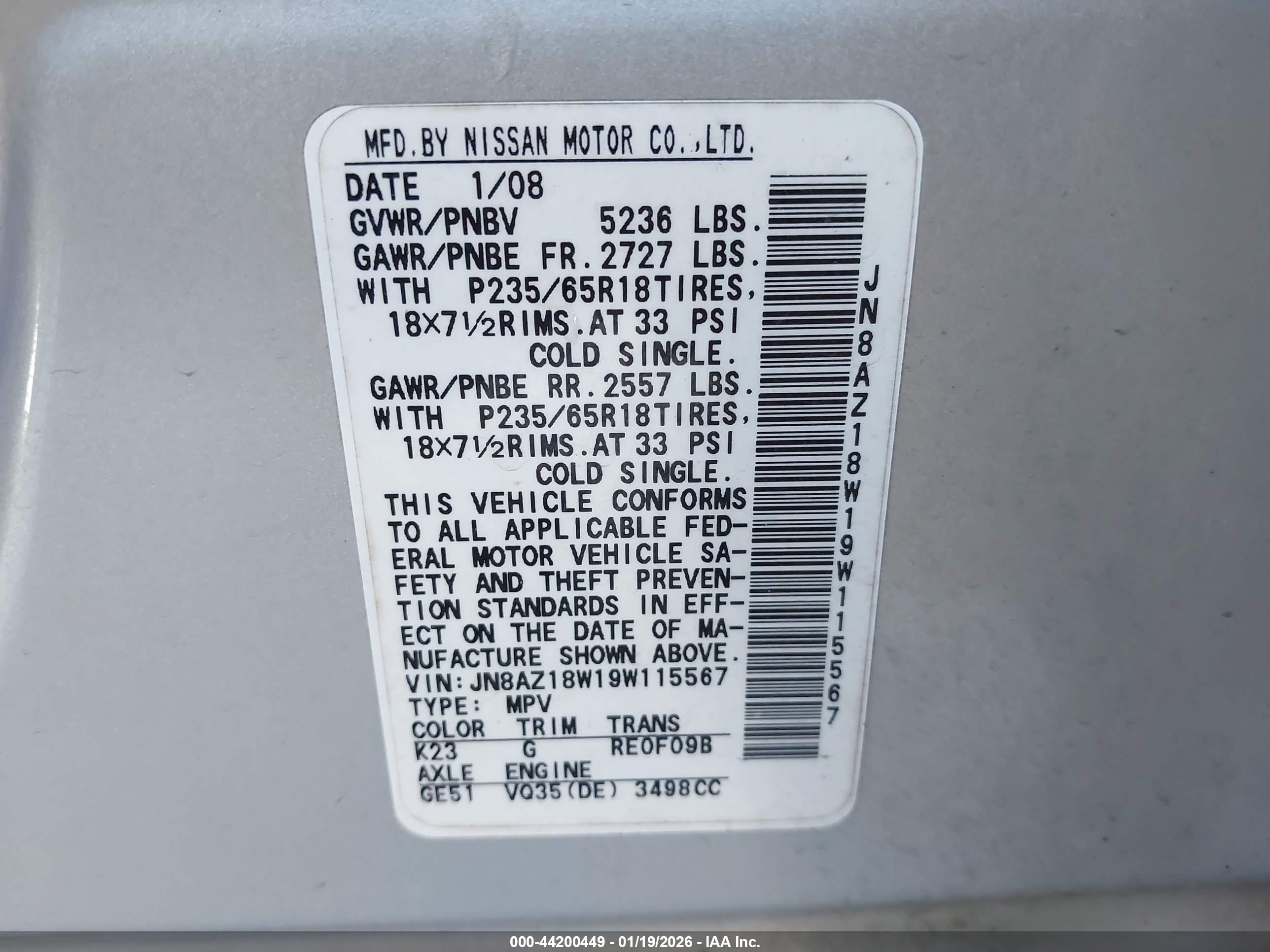 NISSAN MURANO image 9