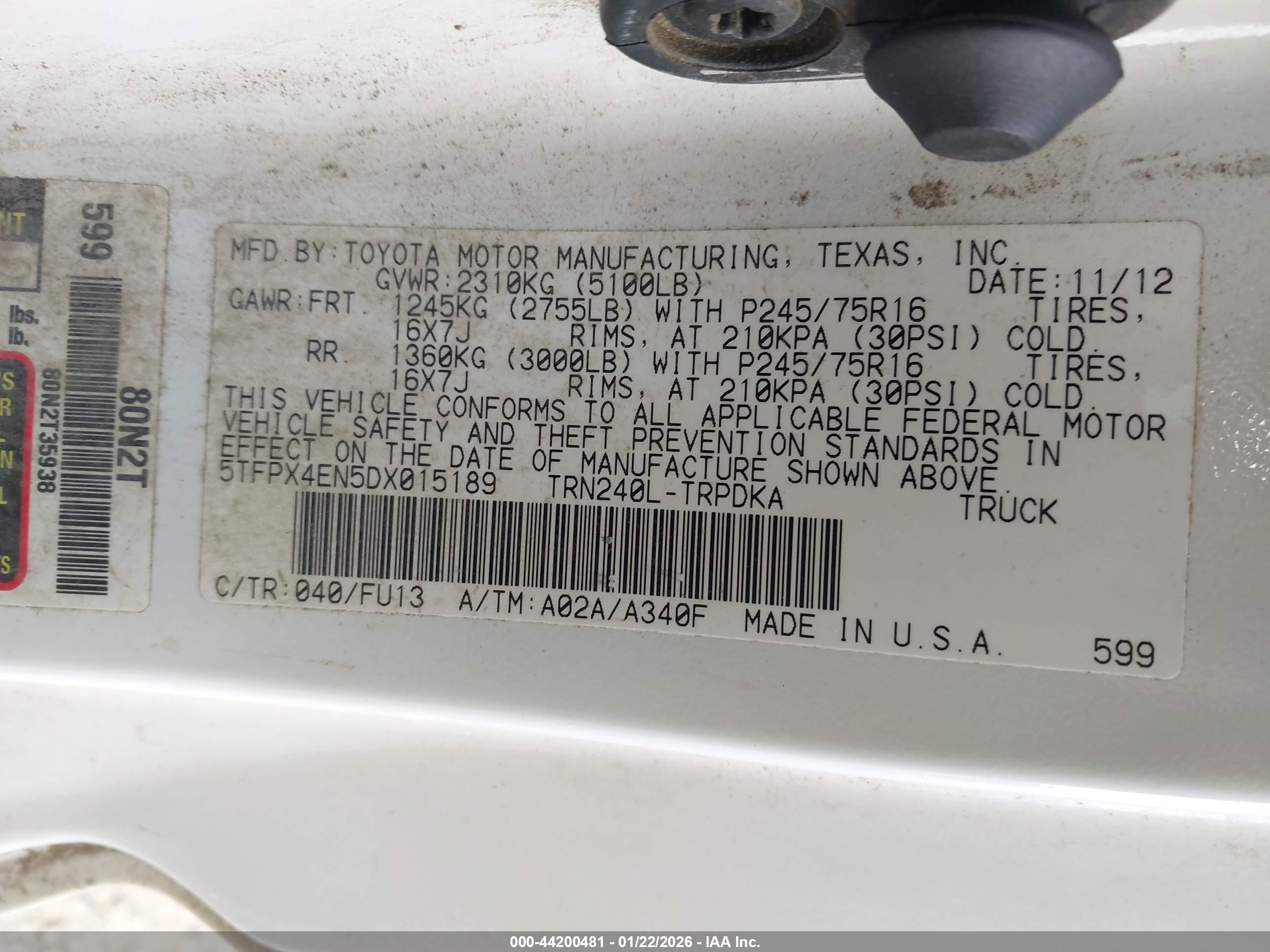 TOYOTA TACOMA image 9