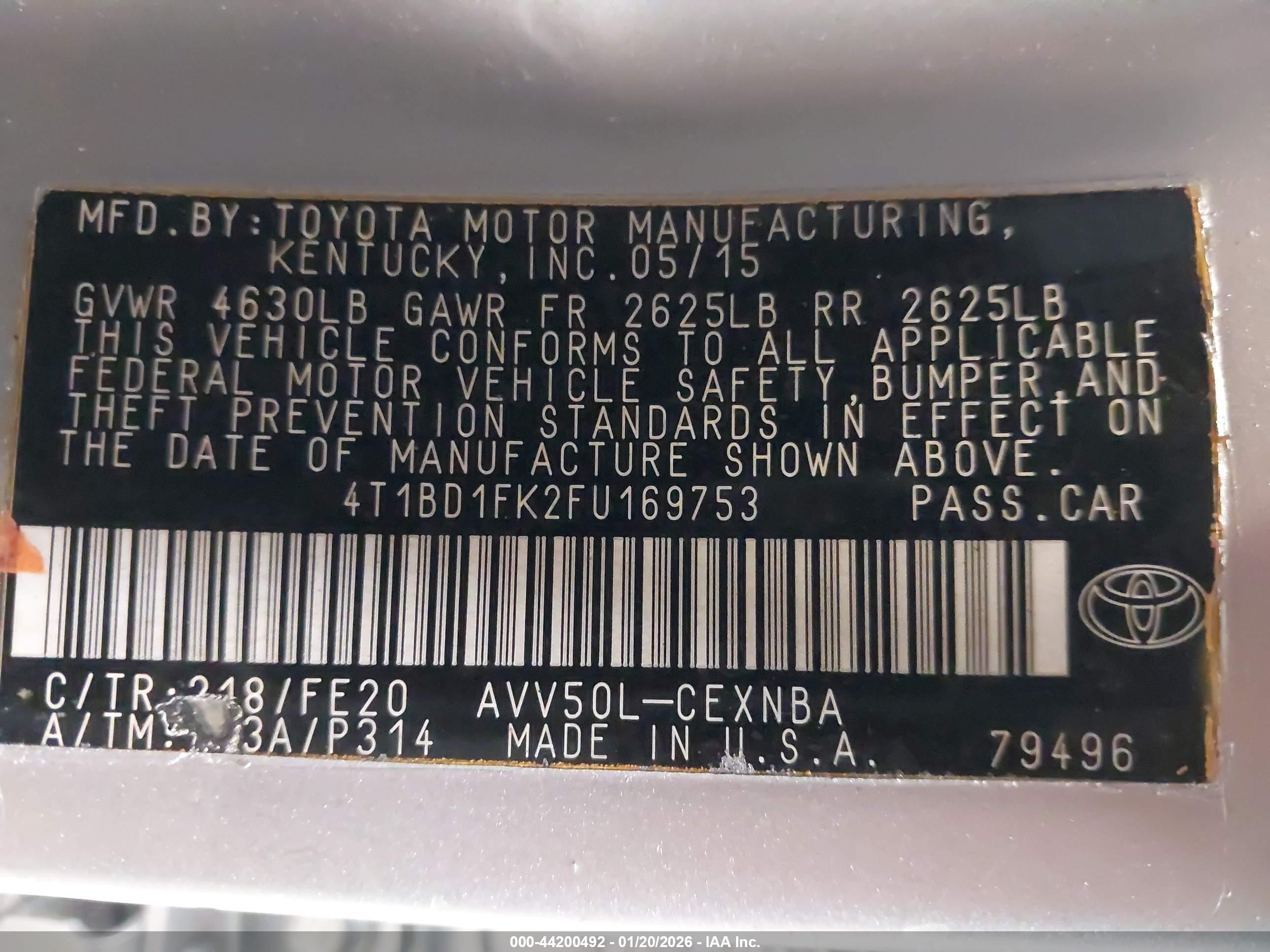 TOYOTA CAMRY image 9