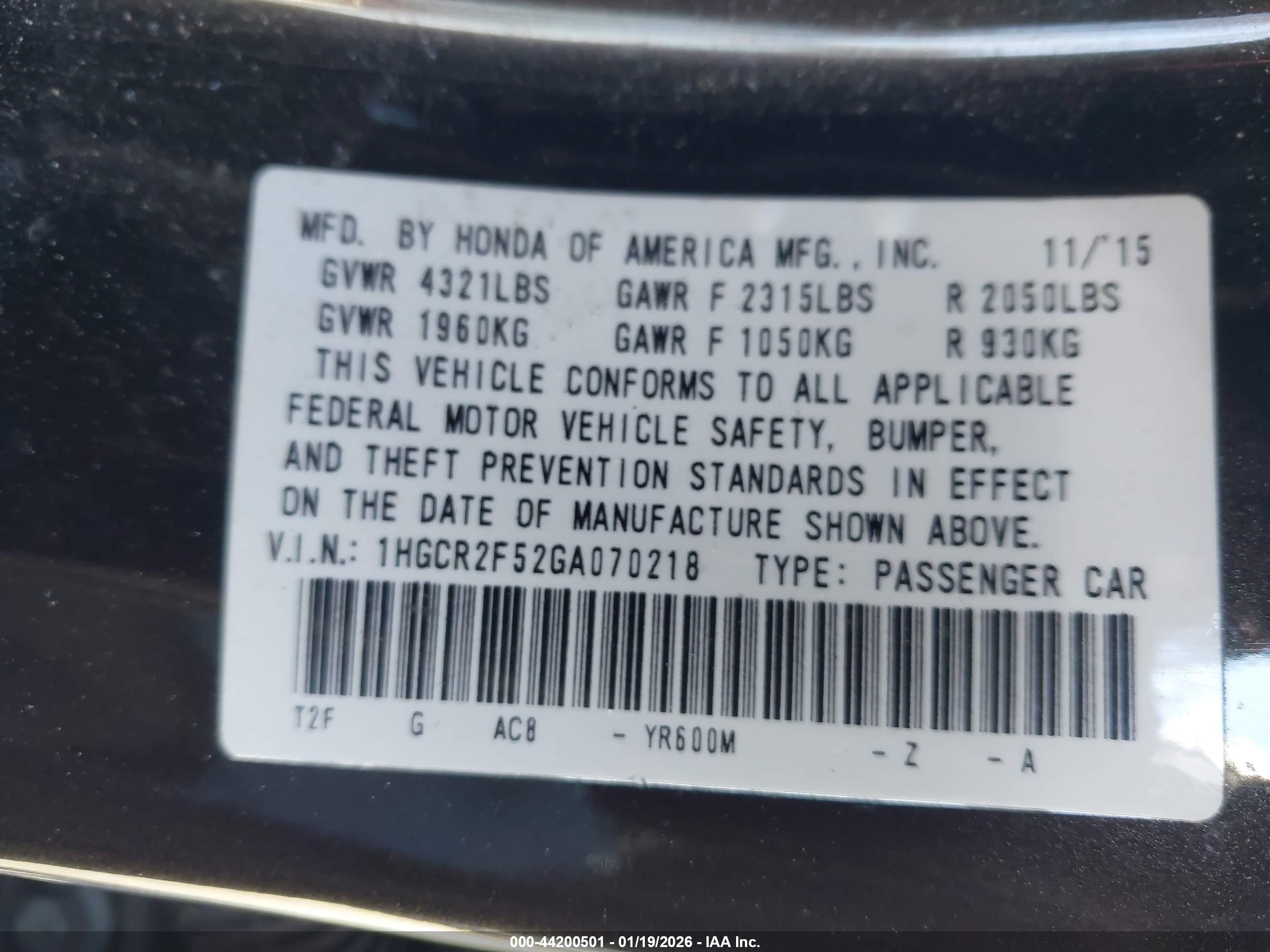 HONDA ACCORD image 9