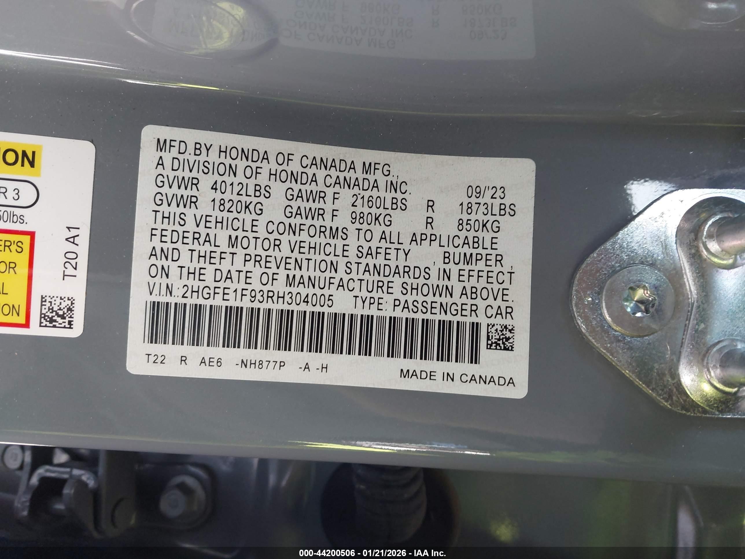 HONDA CIVIC image 9