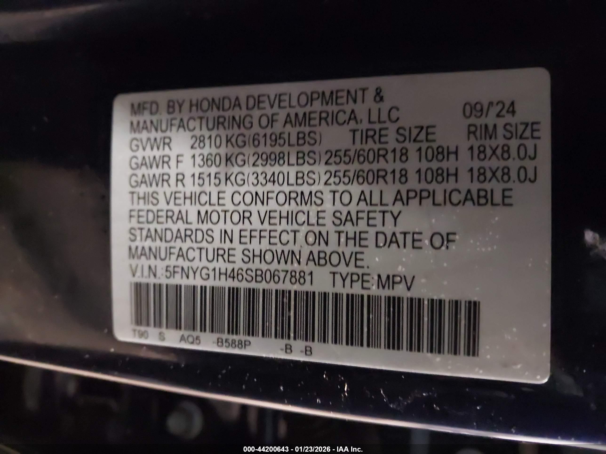 HONDA PILOT image 9