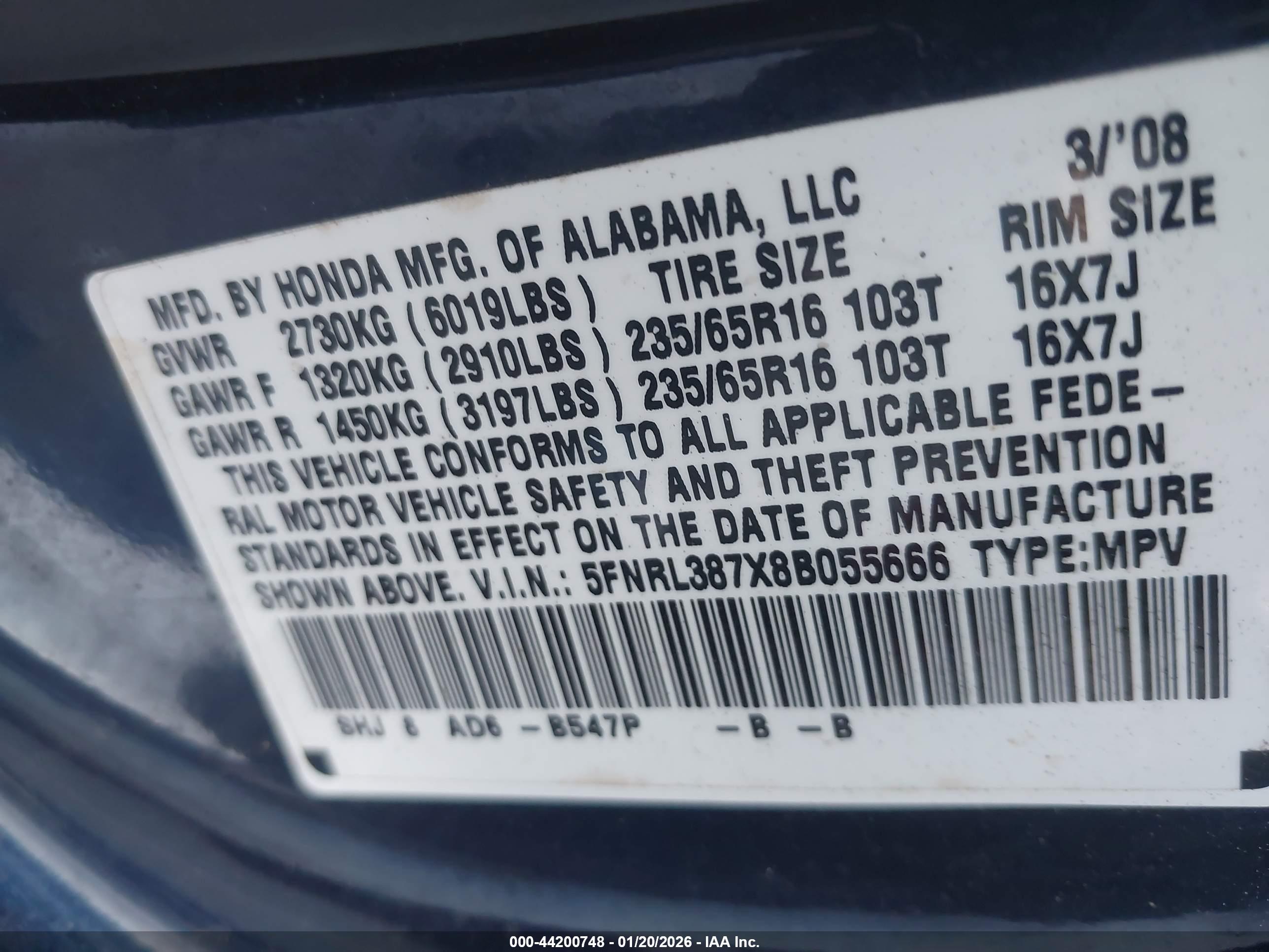 HONDA ODYSSEY image 9