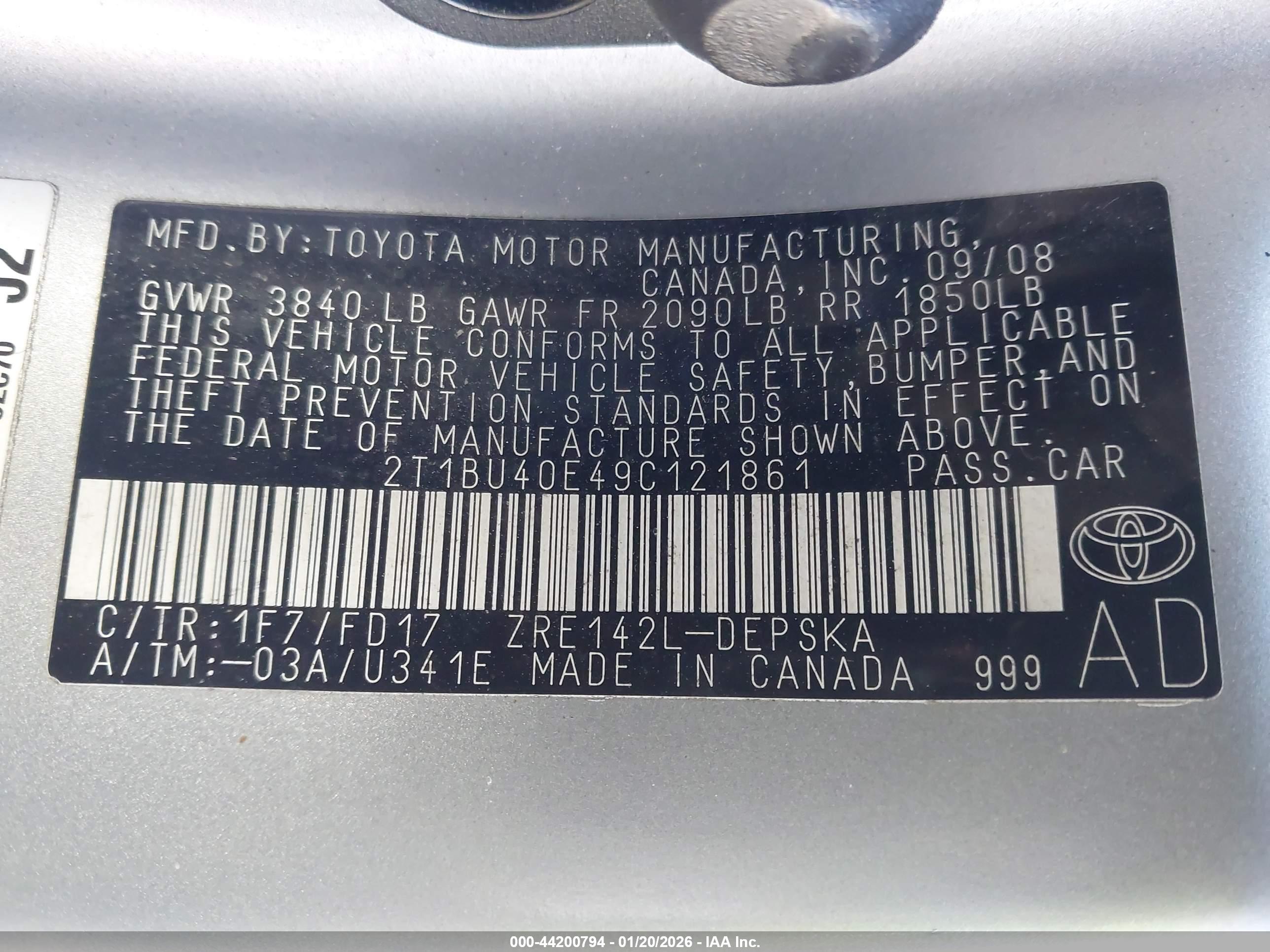TOYOTA COROLLA image 9