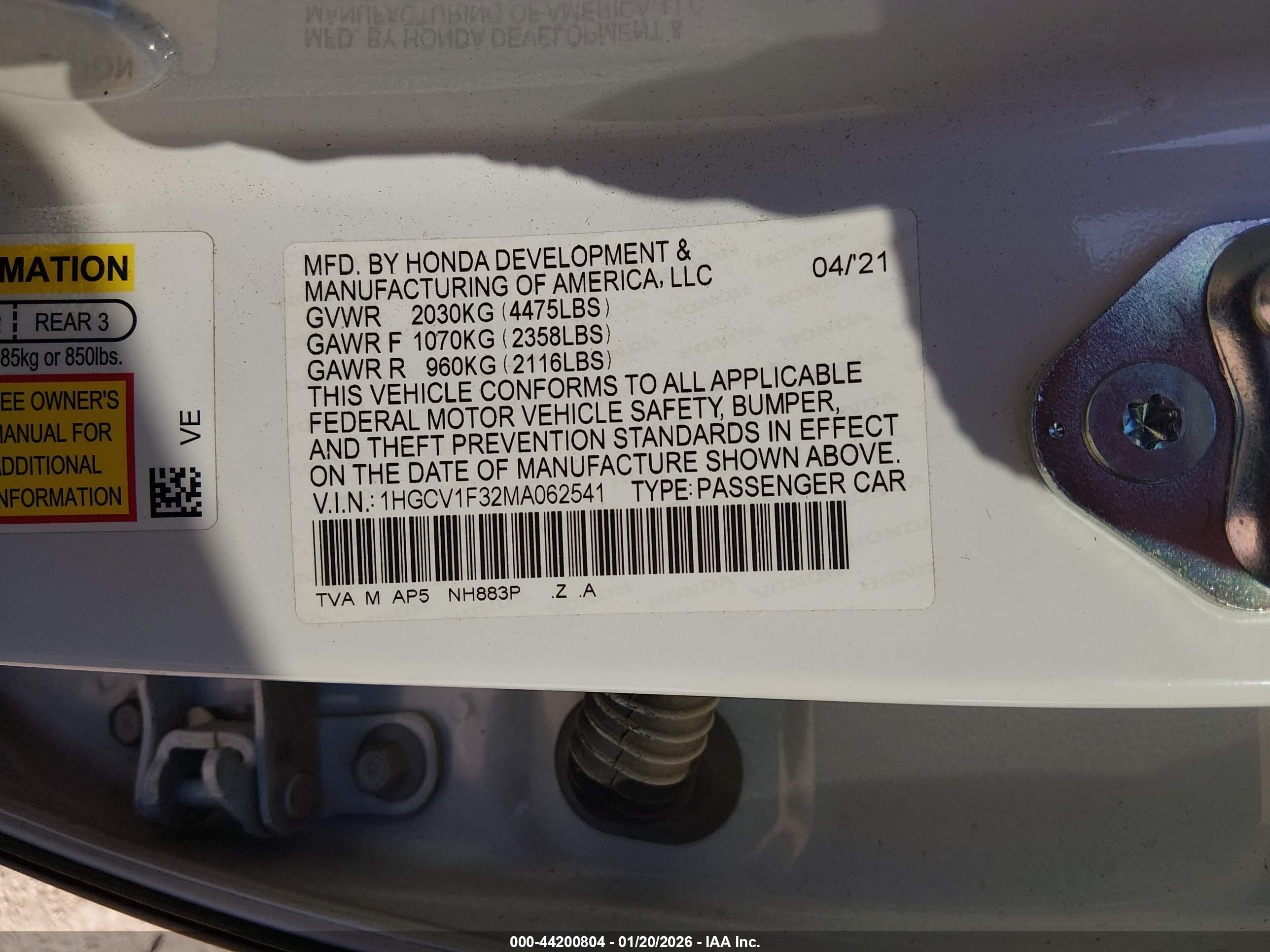 HONDA ACCORD image 9