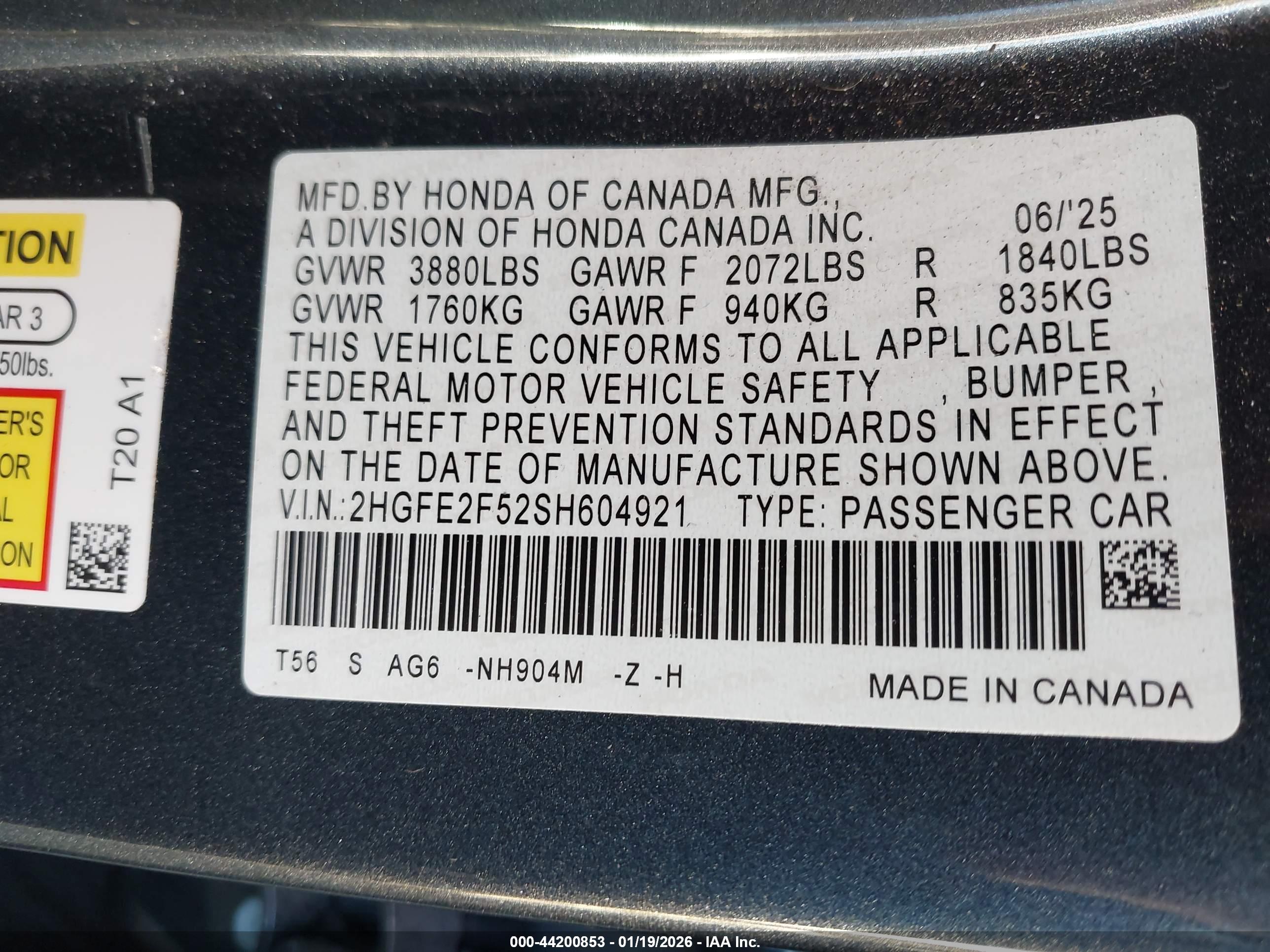 HONDA CIVIC image 9