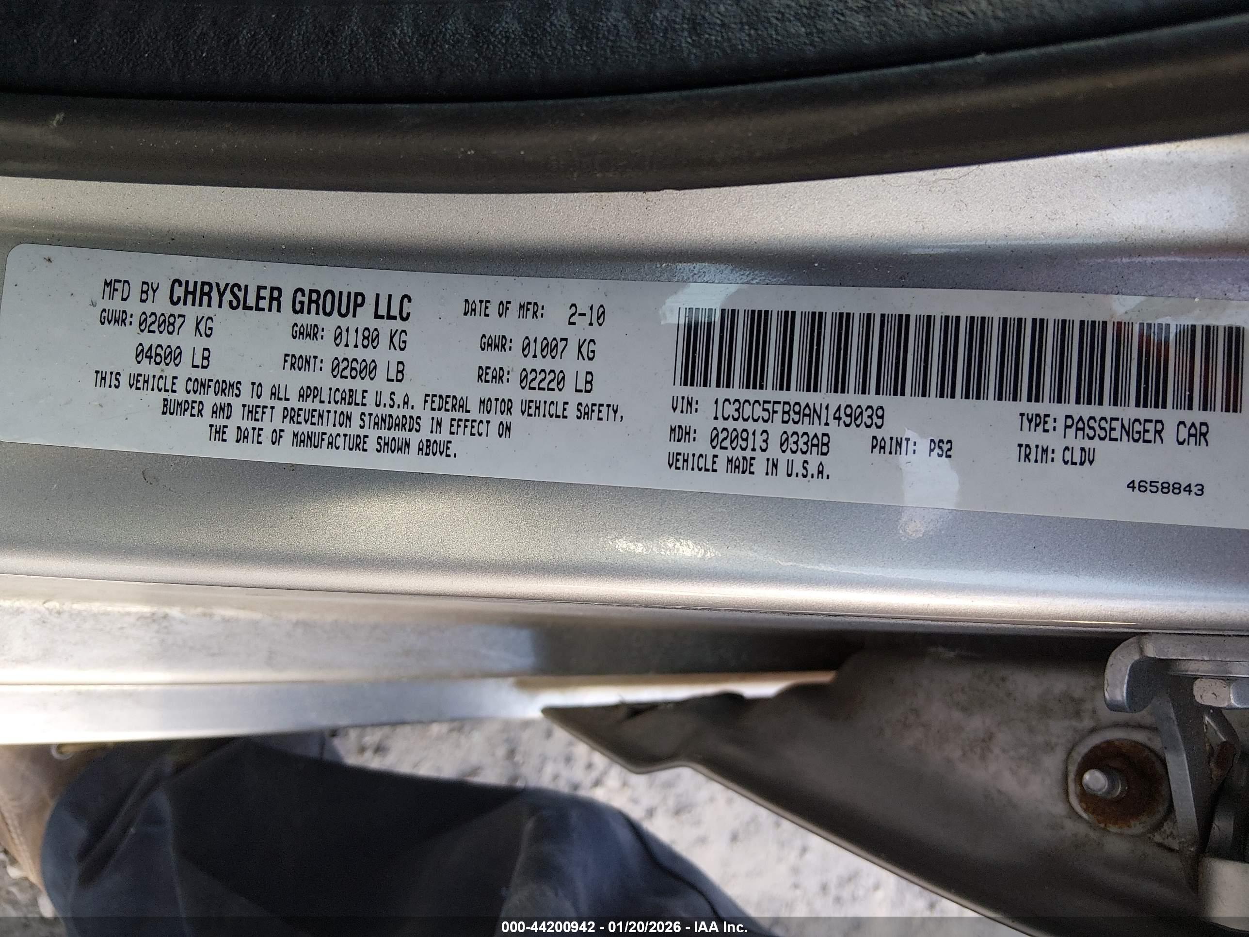 CHRYSLER SEBRING image 9