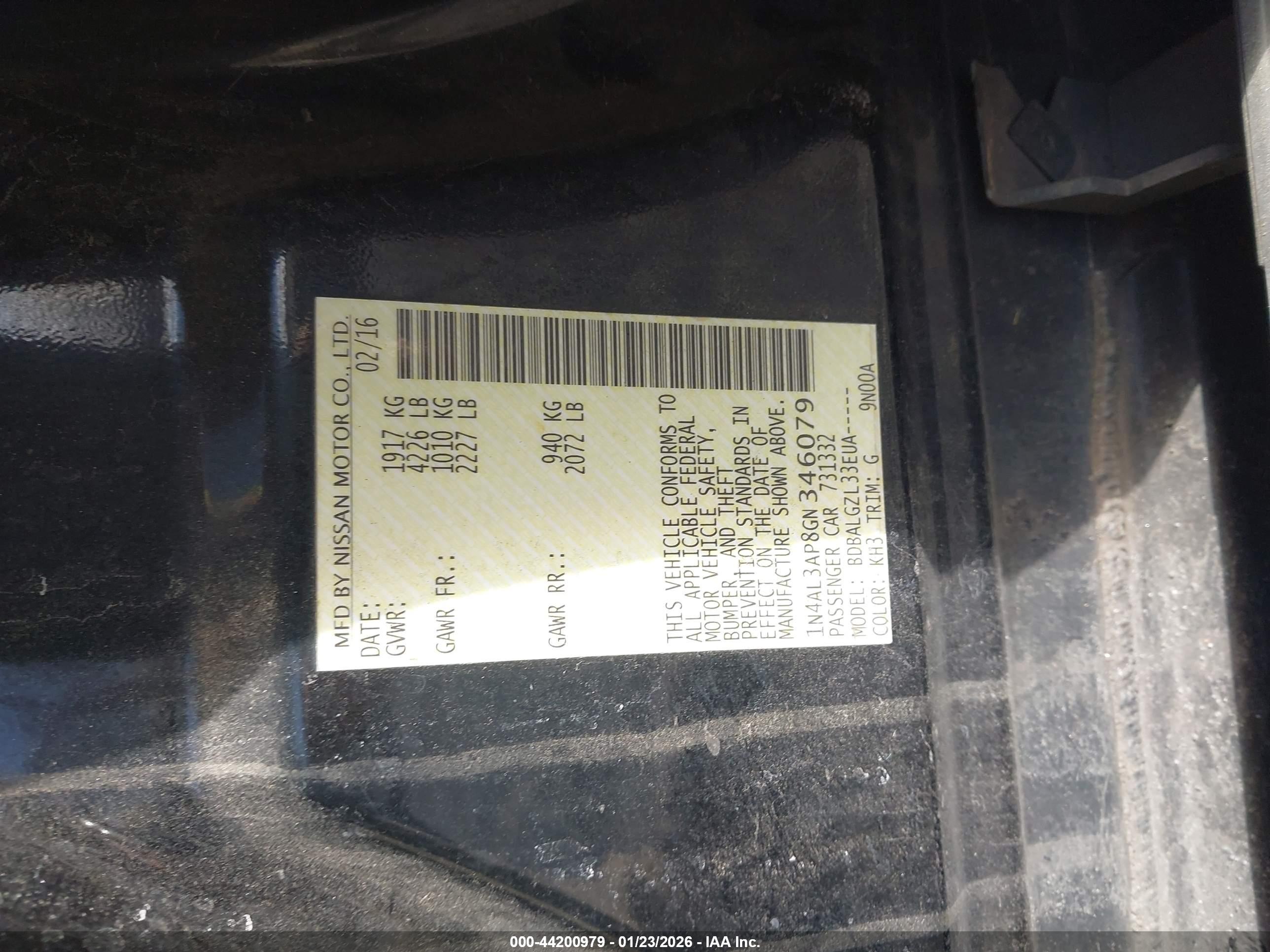NISSAN ALTIMA image 9