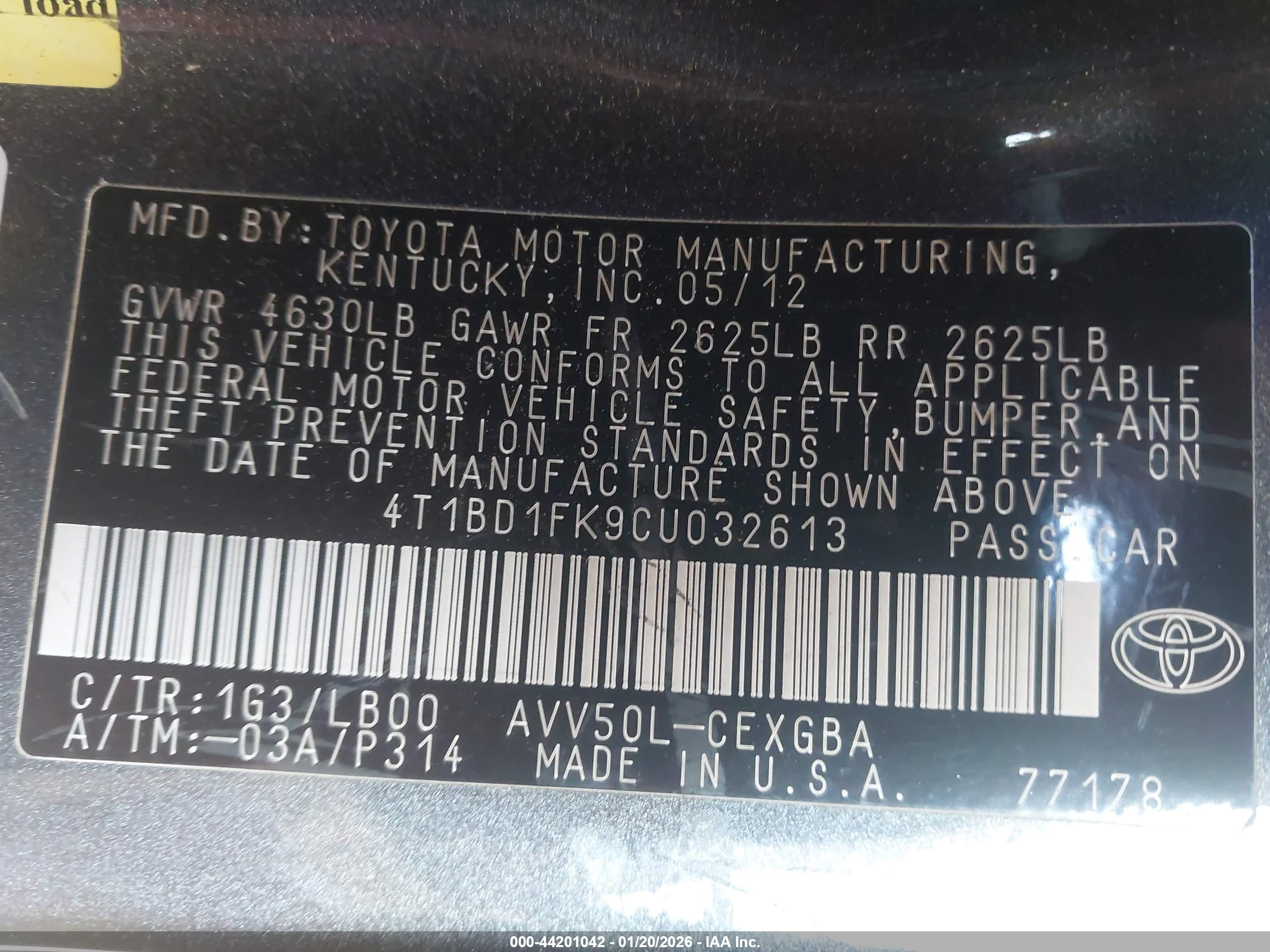 TOYOTA CAMRY image 9