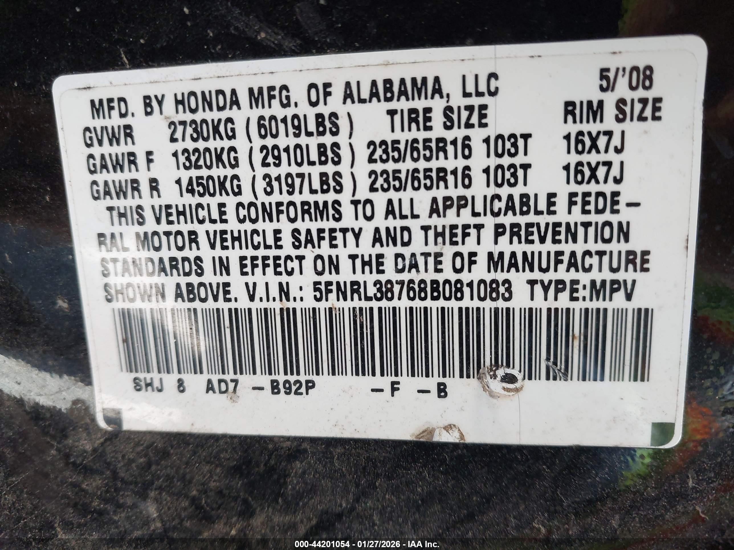 HONDA ODYSSEY image 9