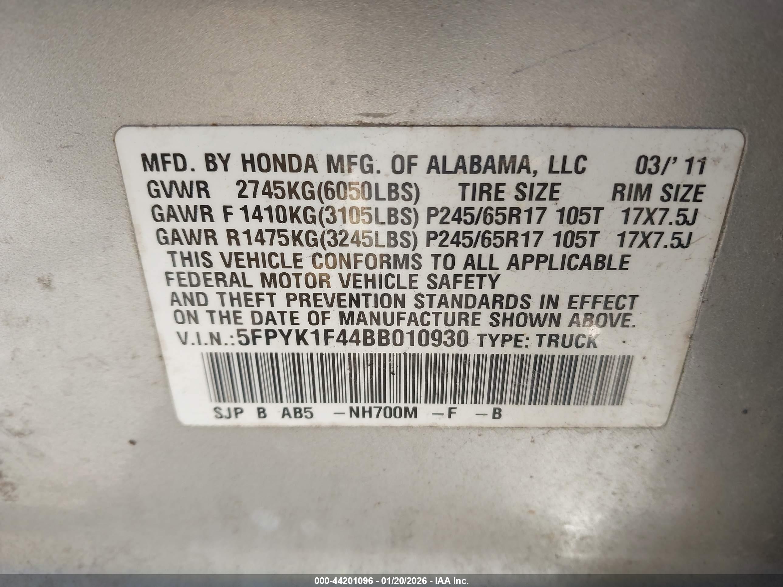 HONDA RIDGELINE image 9