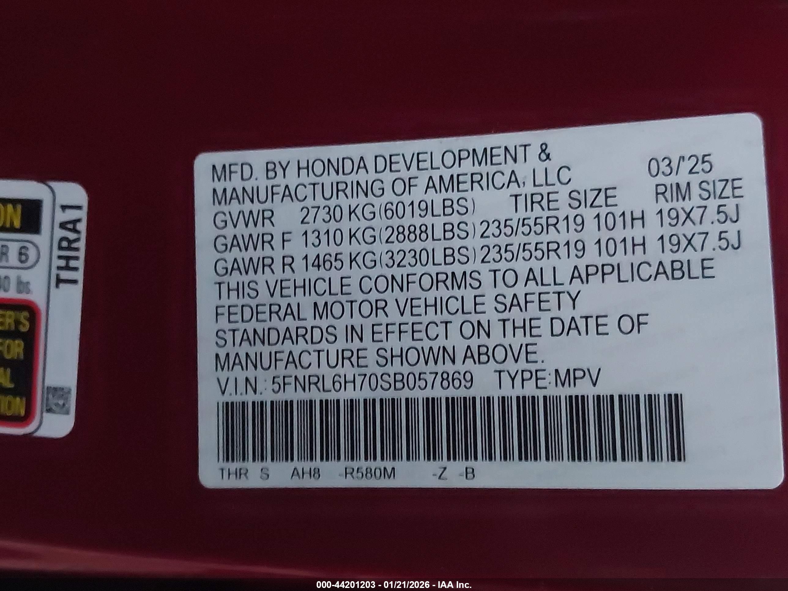 HONDA ODYSSEY image 9