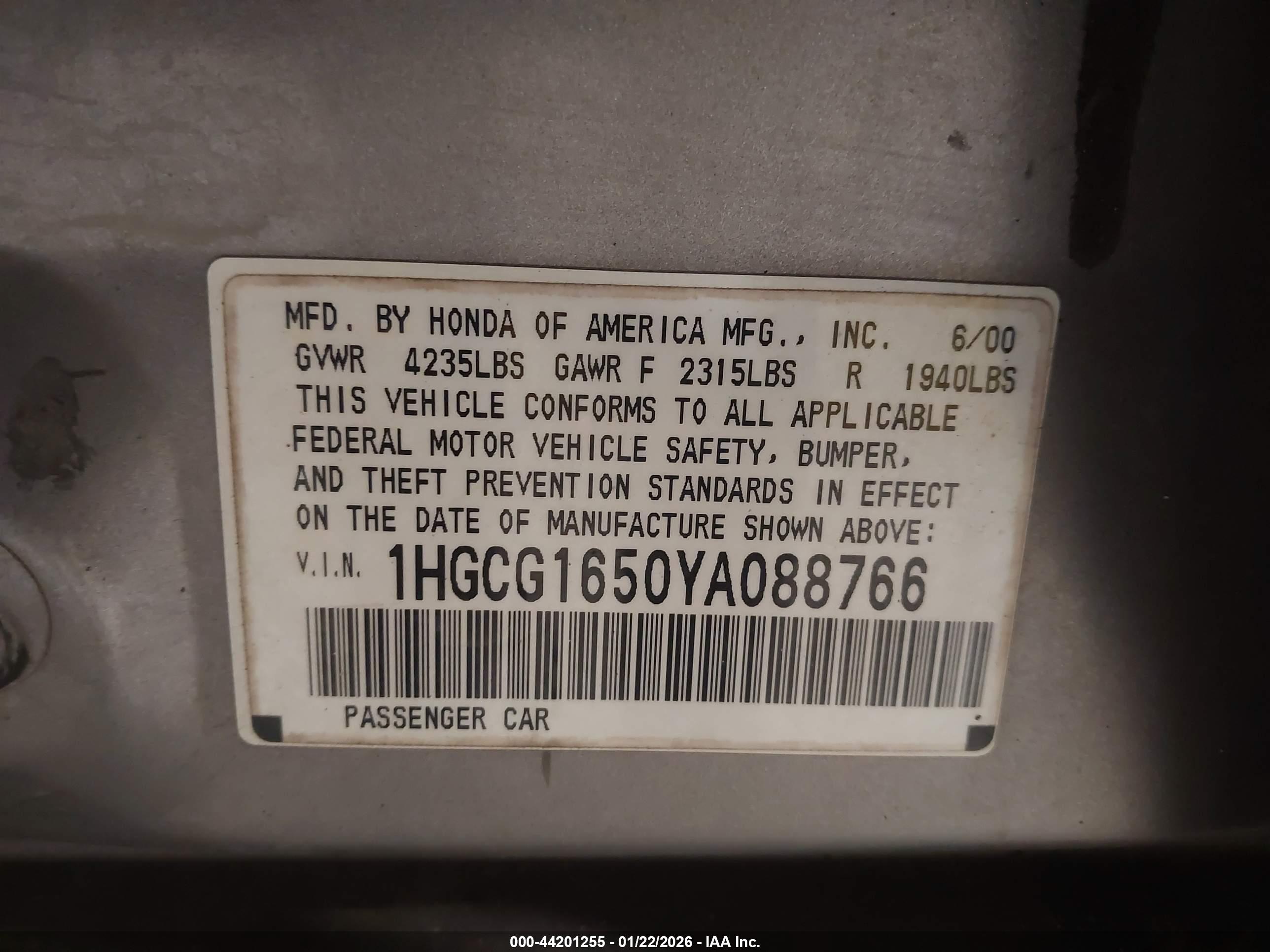 HONDA ACCORD image 9