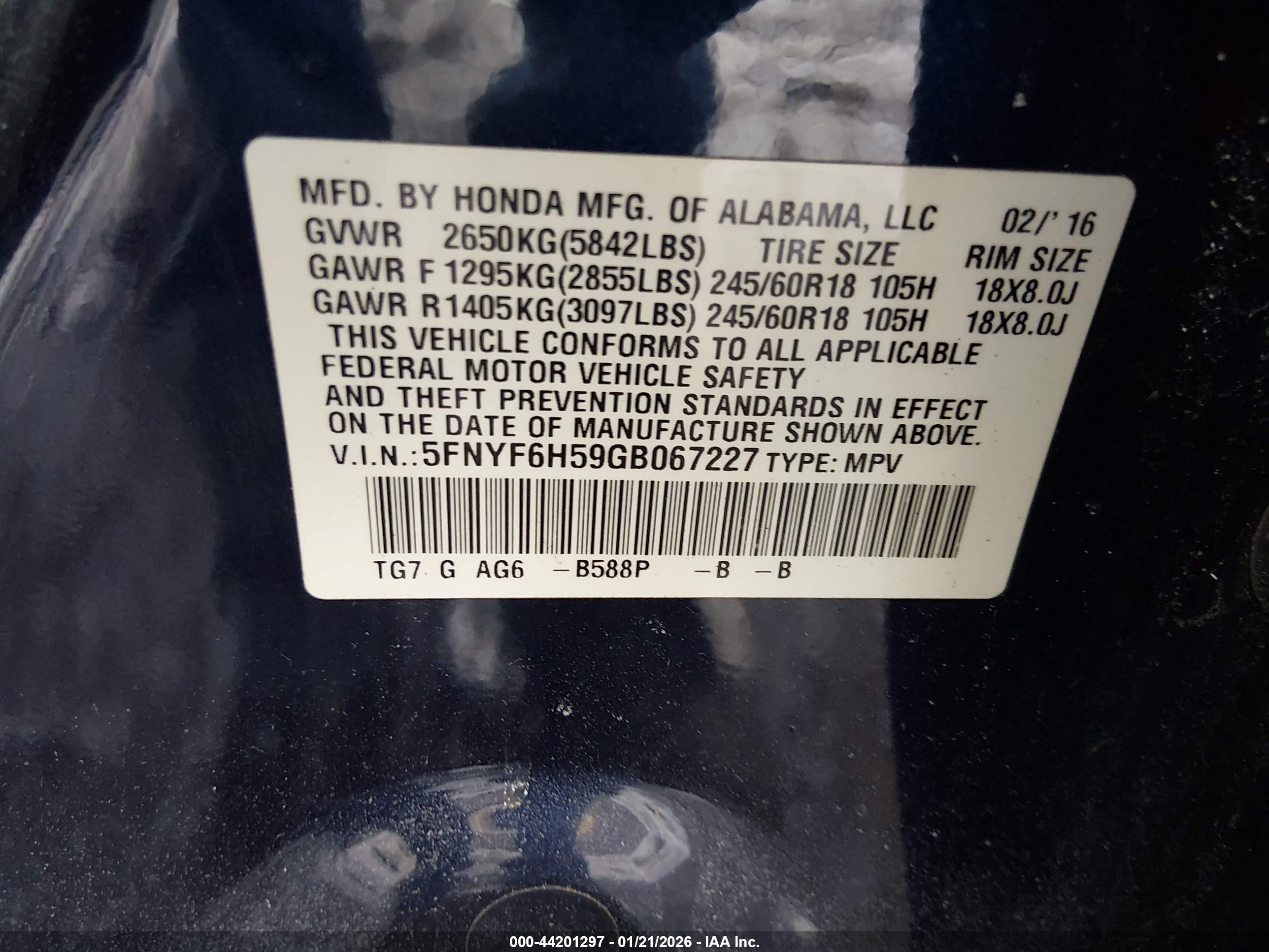 HONDA PILOT image 9
