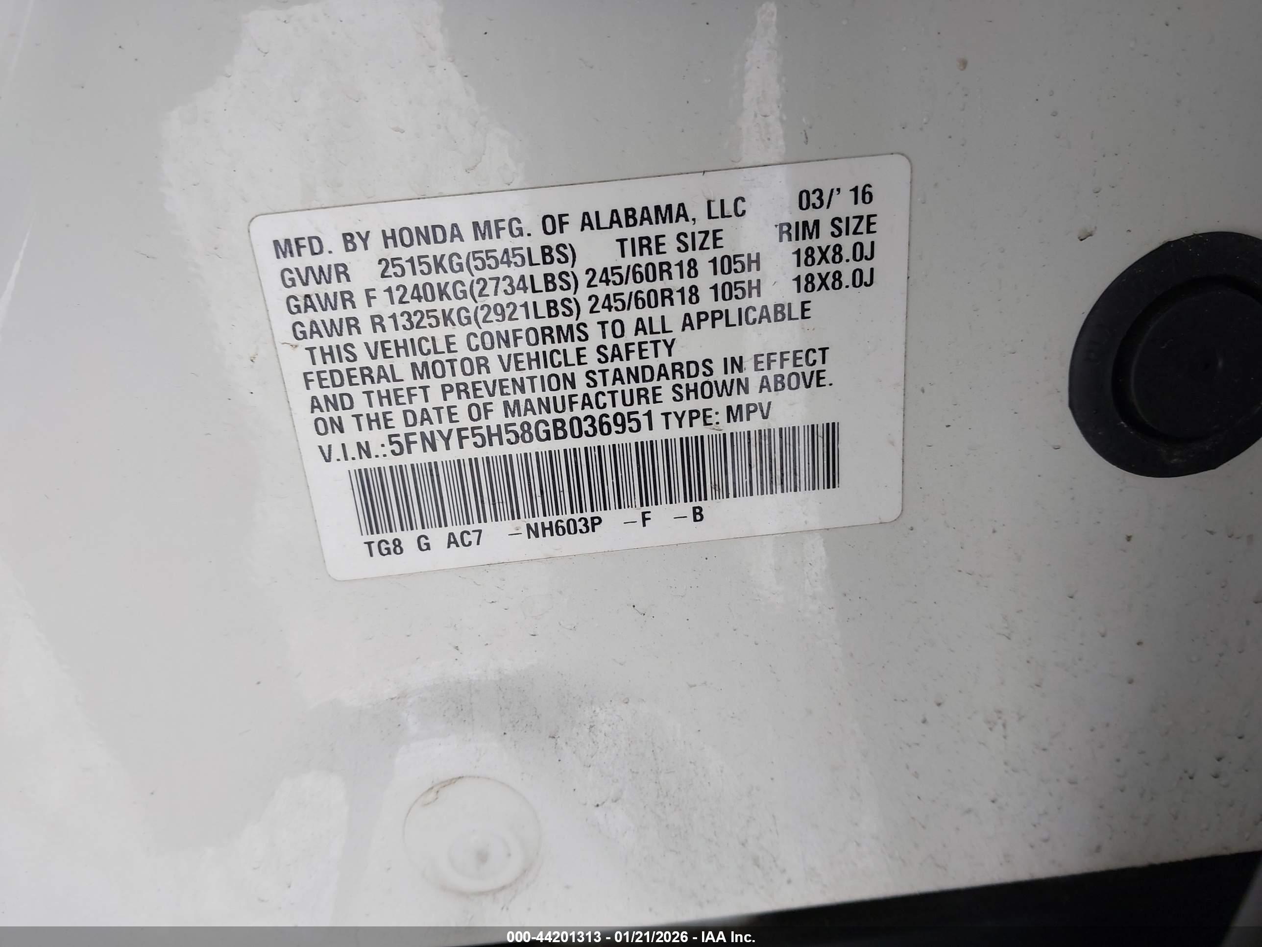 HONDA PILOT image 9