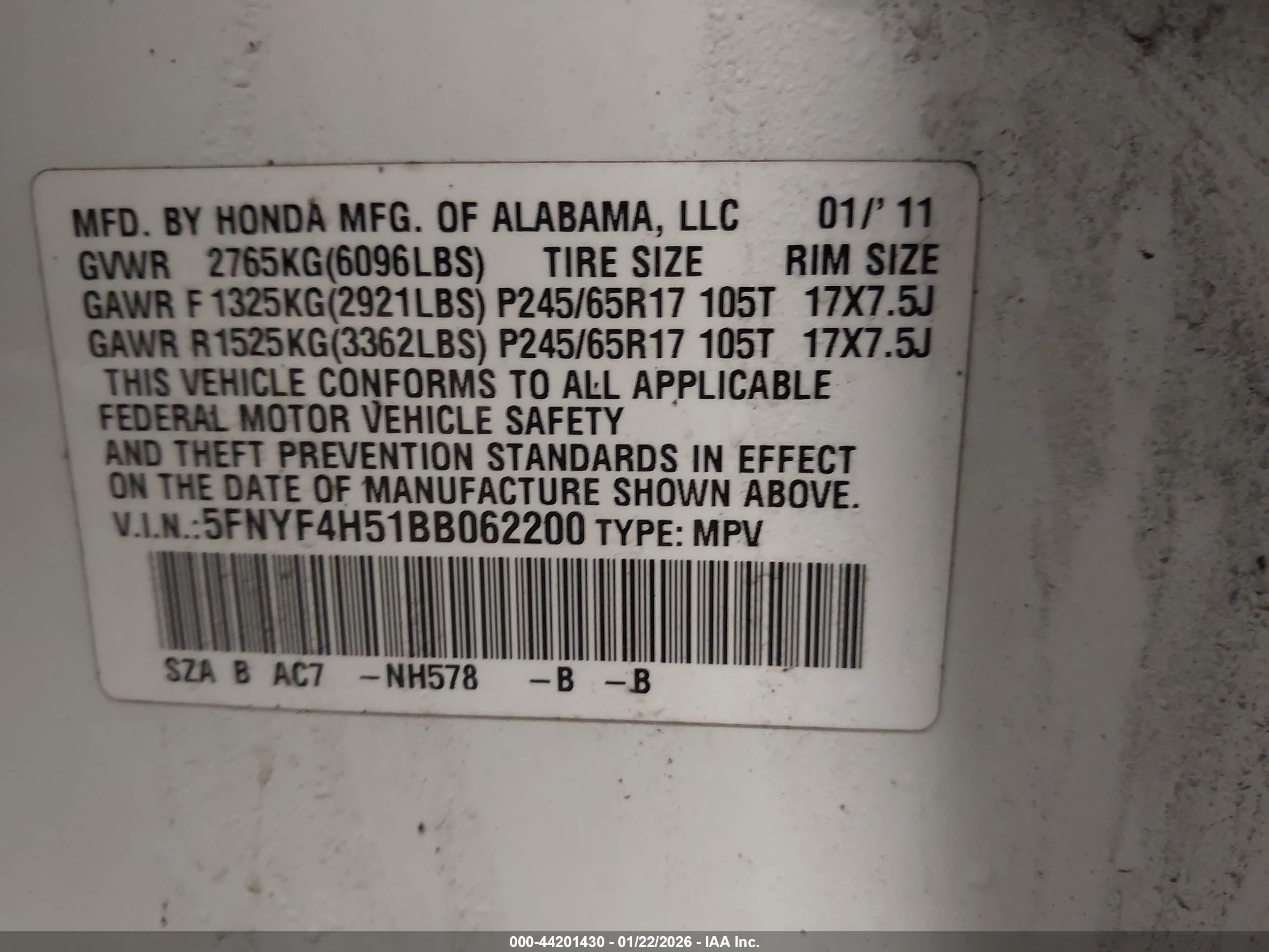 HONDA PILOT image 9