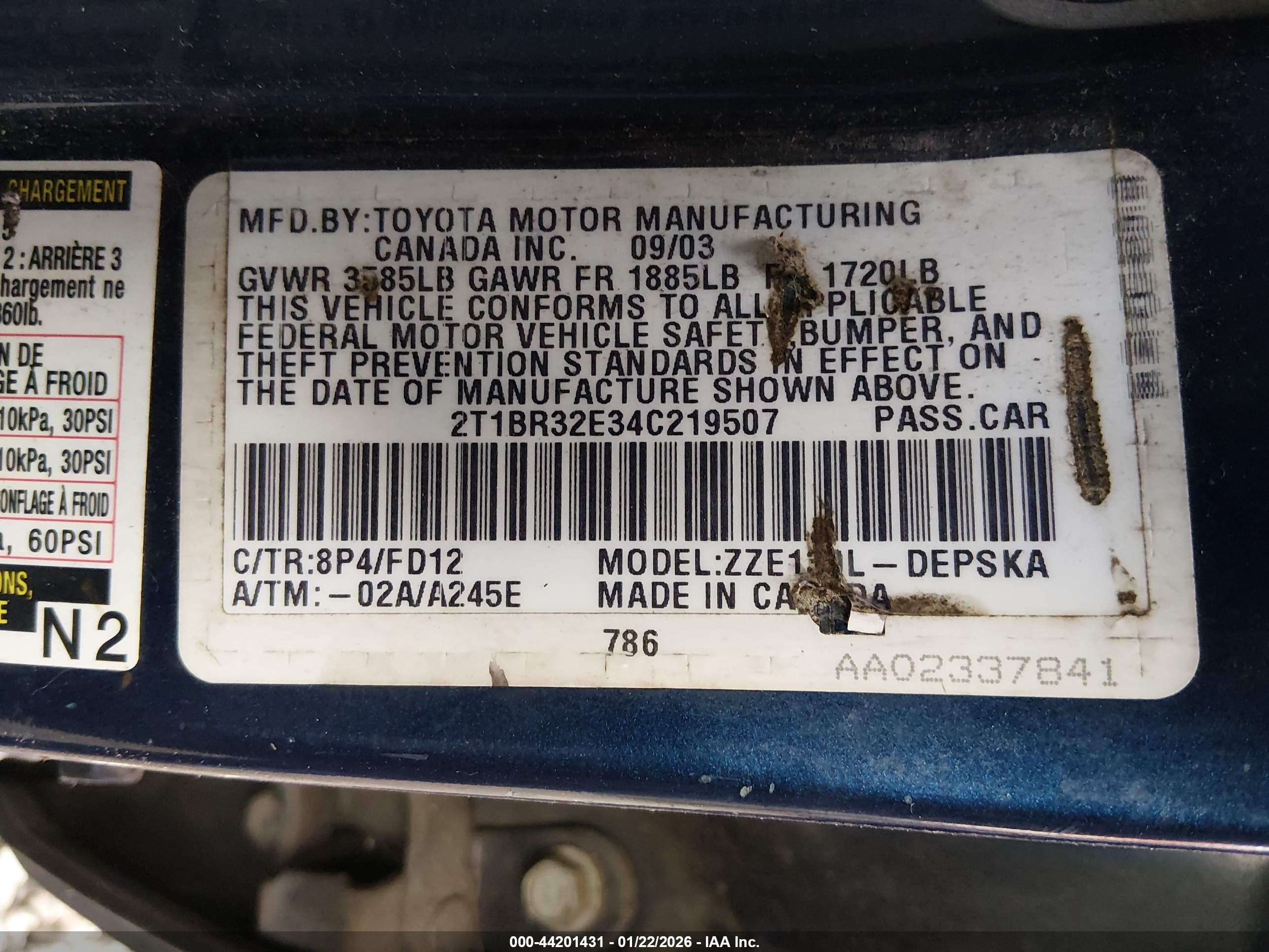 TOYOTA COROLLA image 9