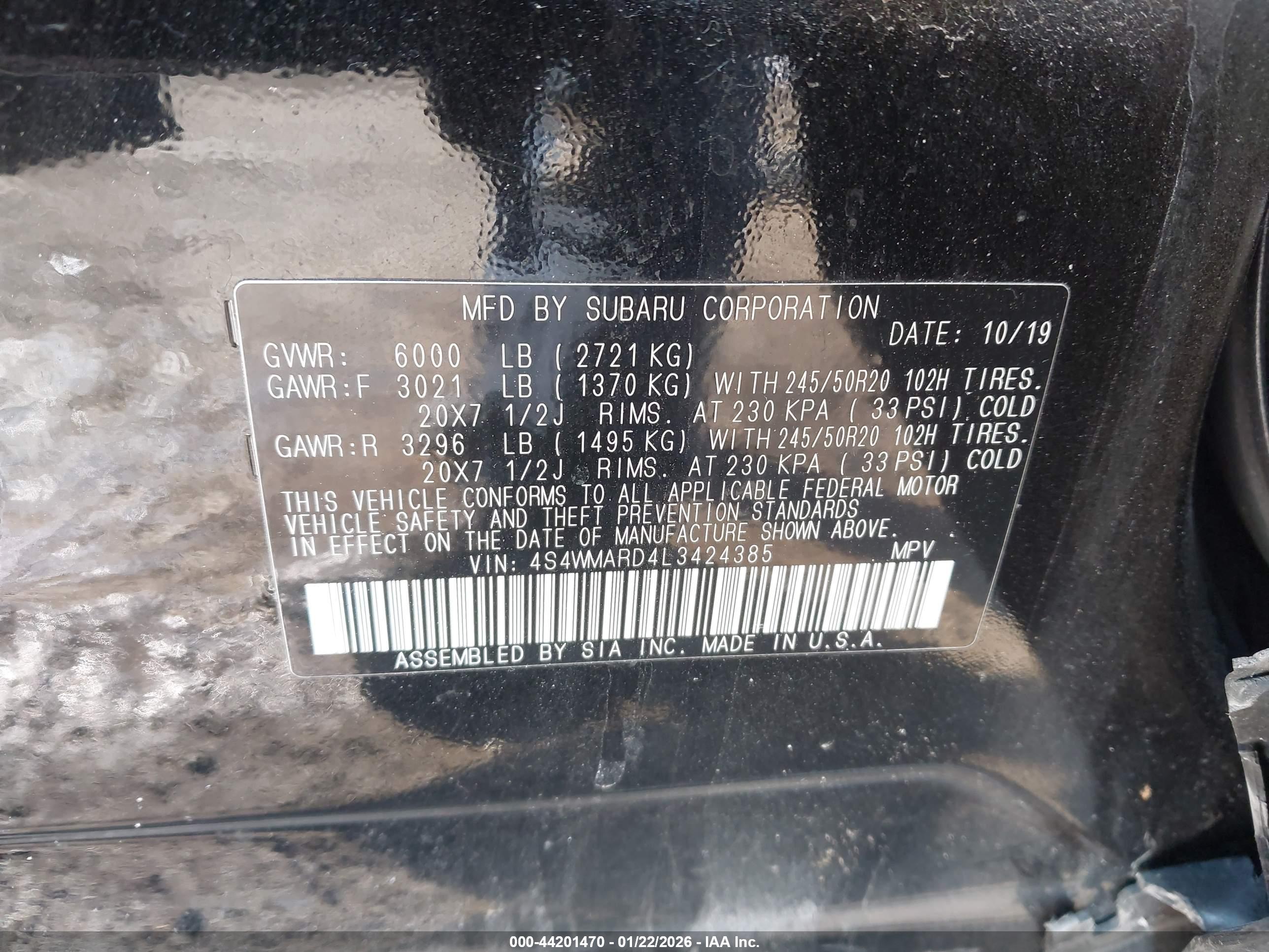 SUBARU ASCENT image 9