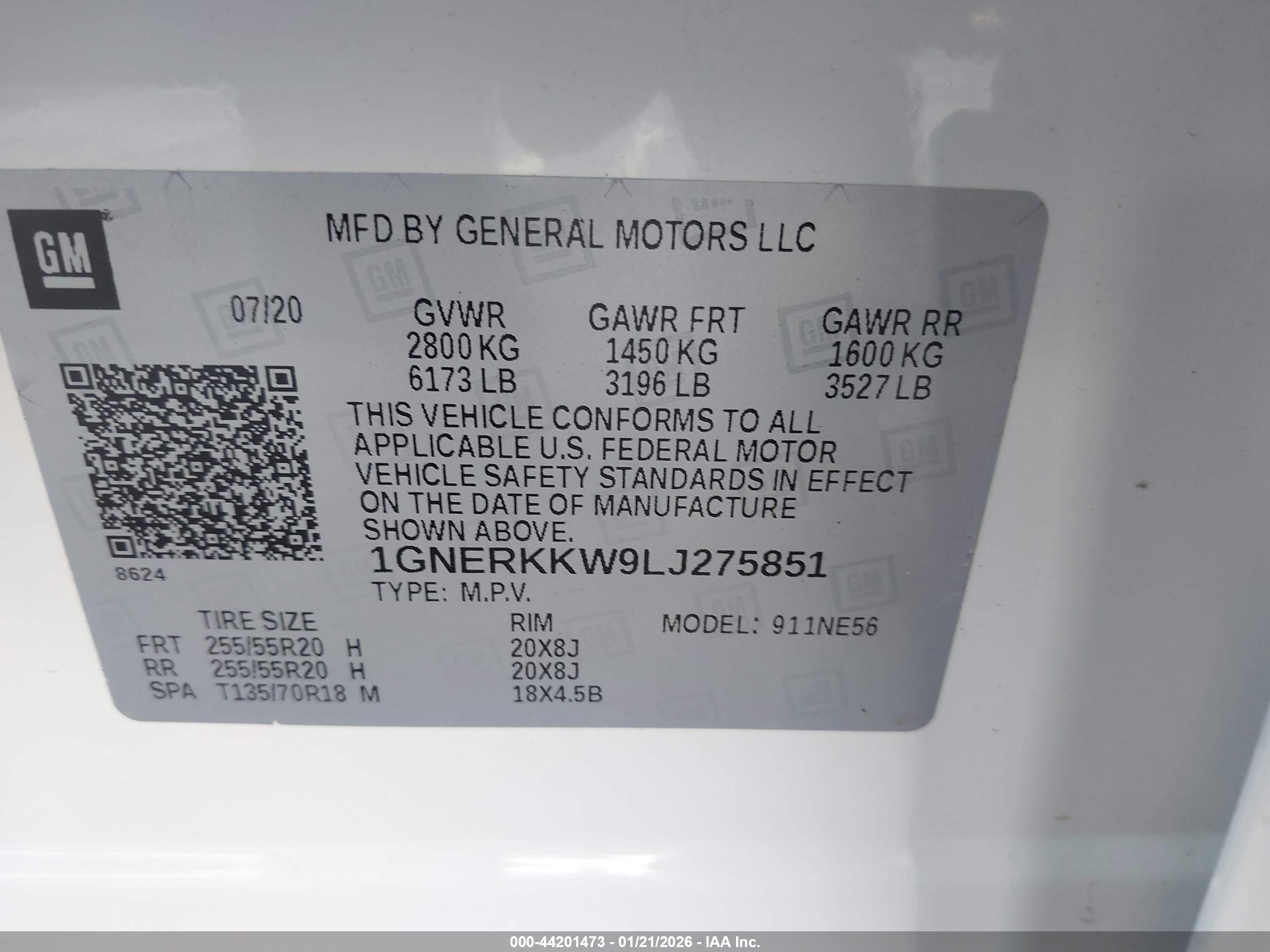 CHEVROLET TRAVERSE image 9