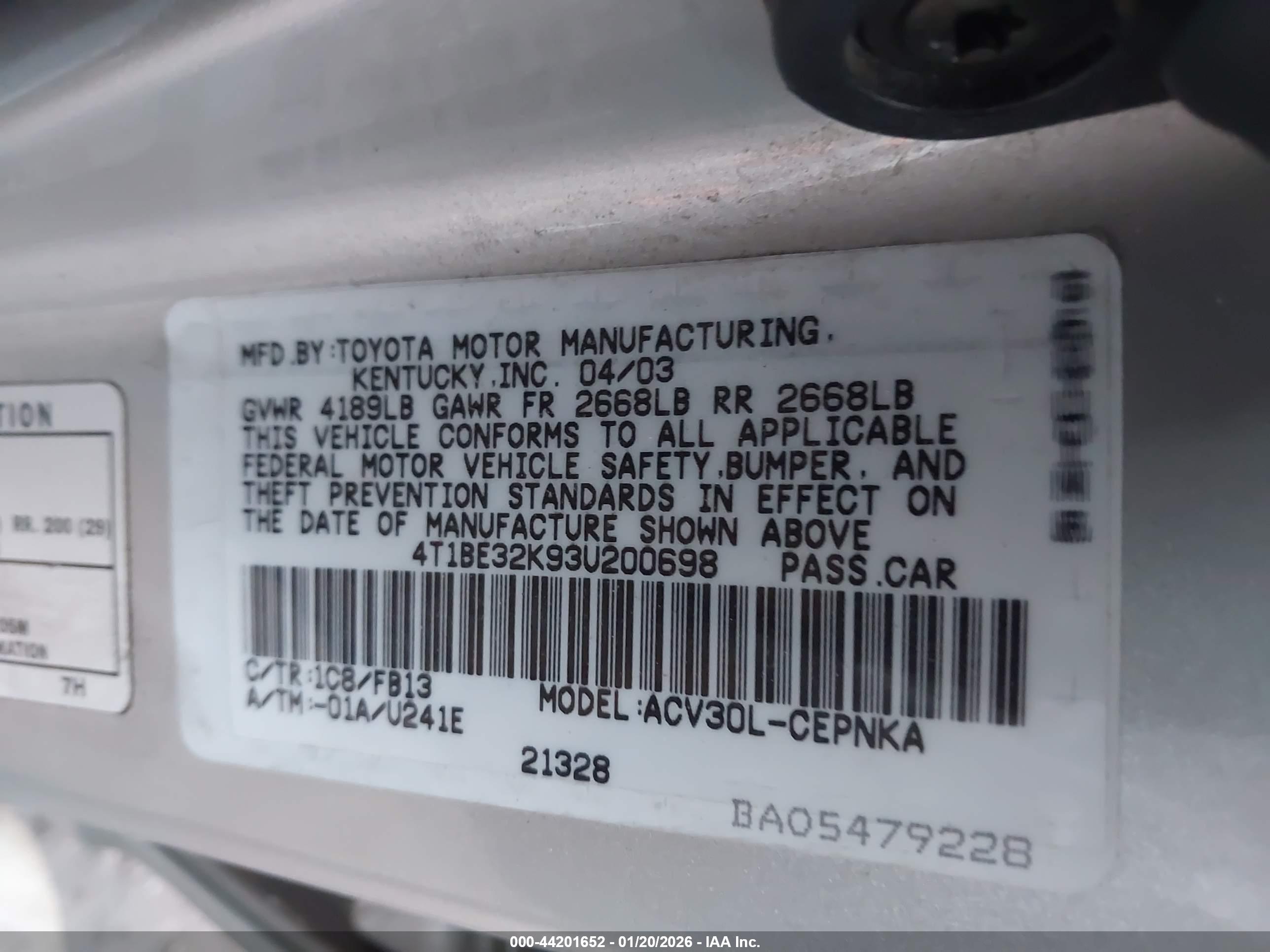 TOYOTA CAMRY image 9