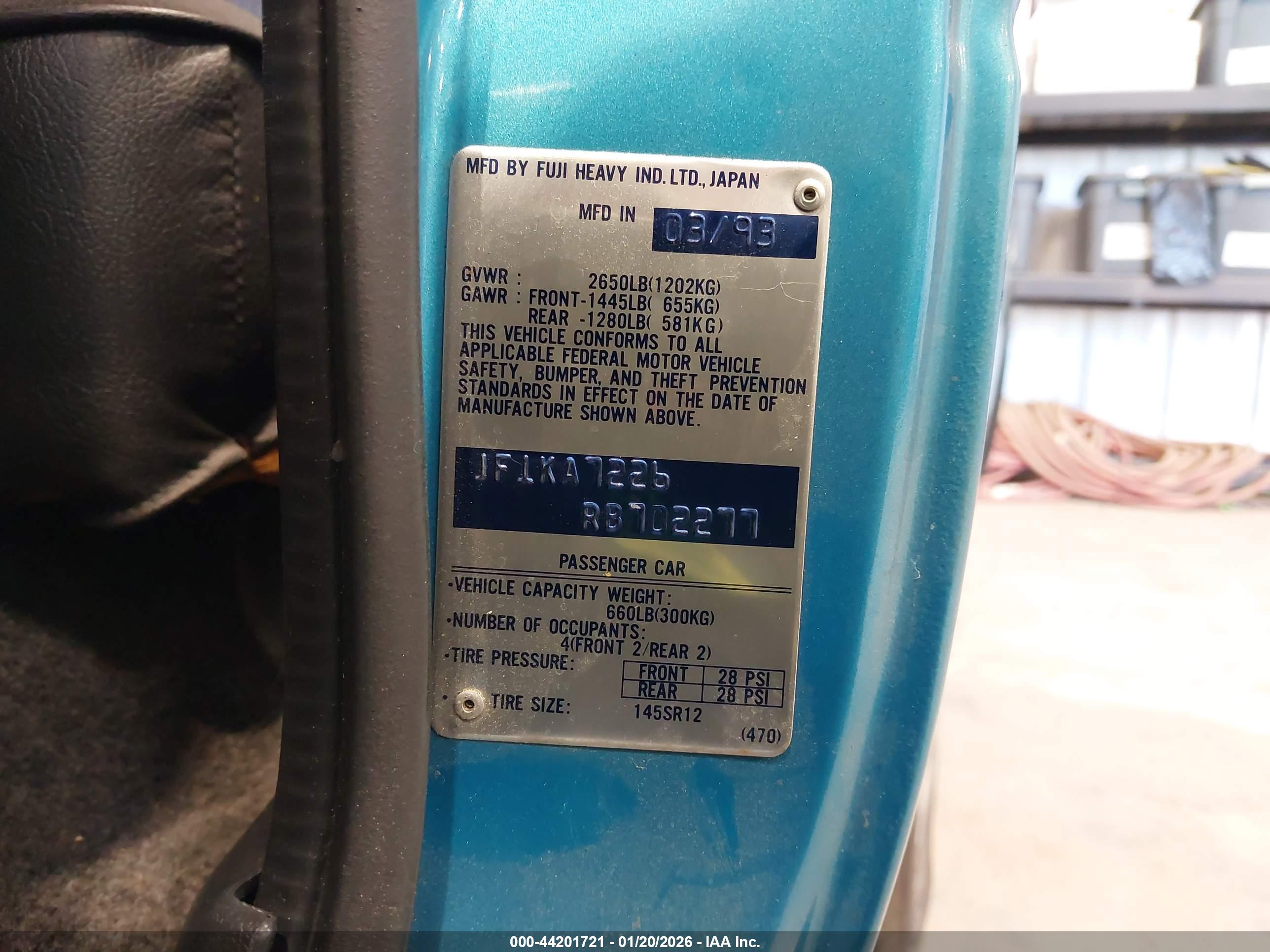 SUBARU JUSTY image 9