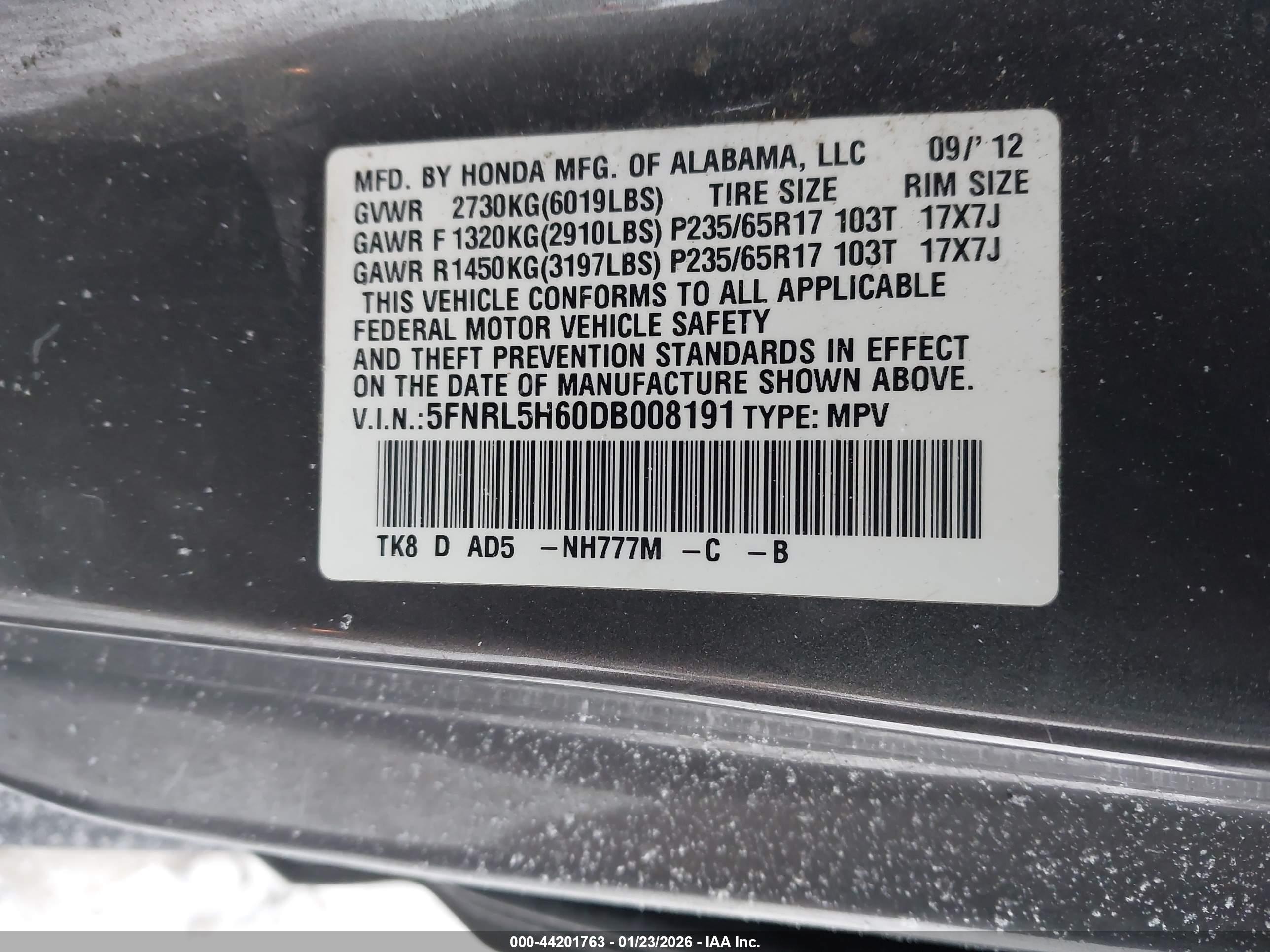 HONDA ODYSSEY image 9