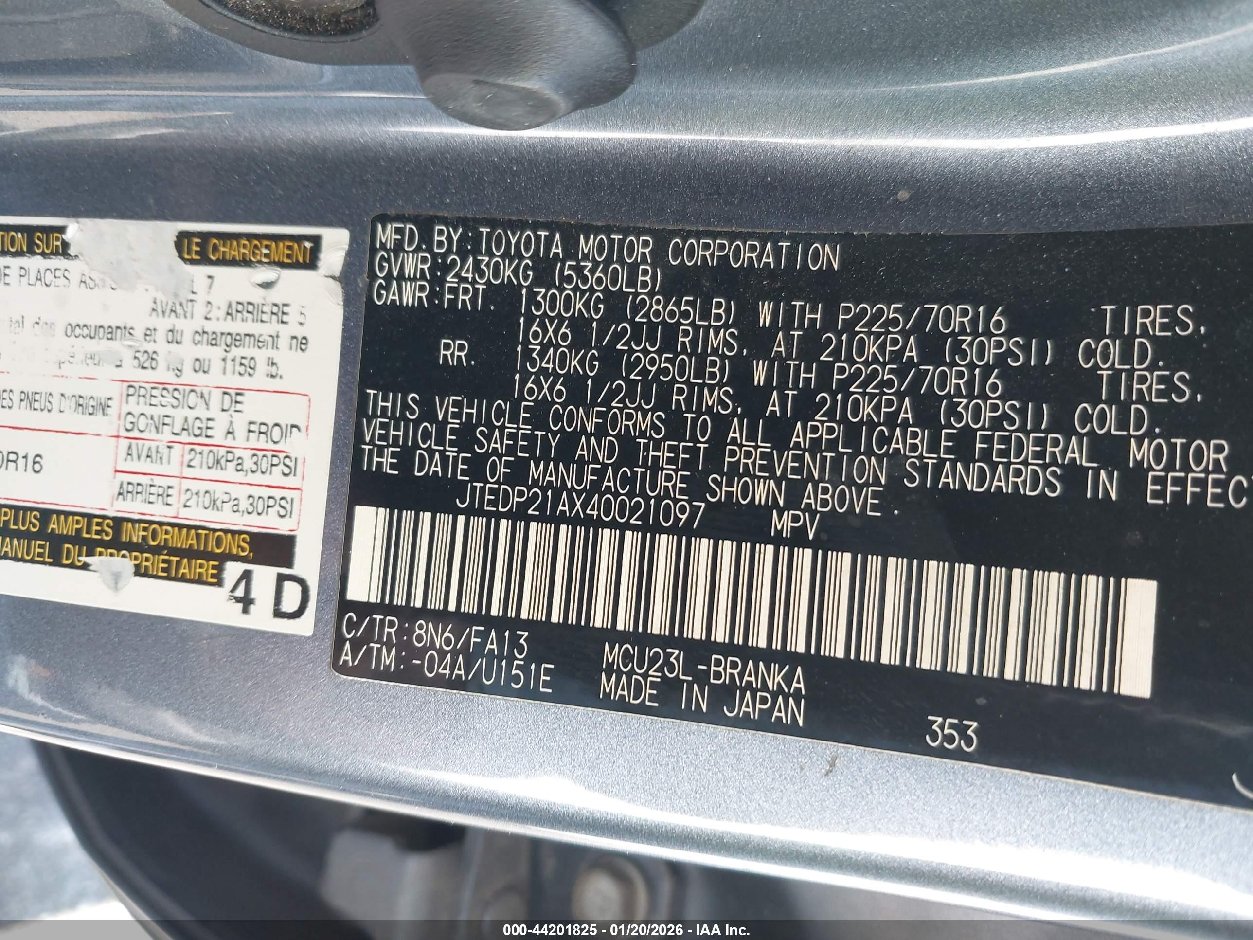 TOYOTA HIGHLANDER image 9