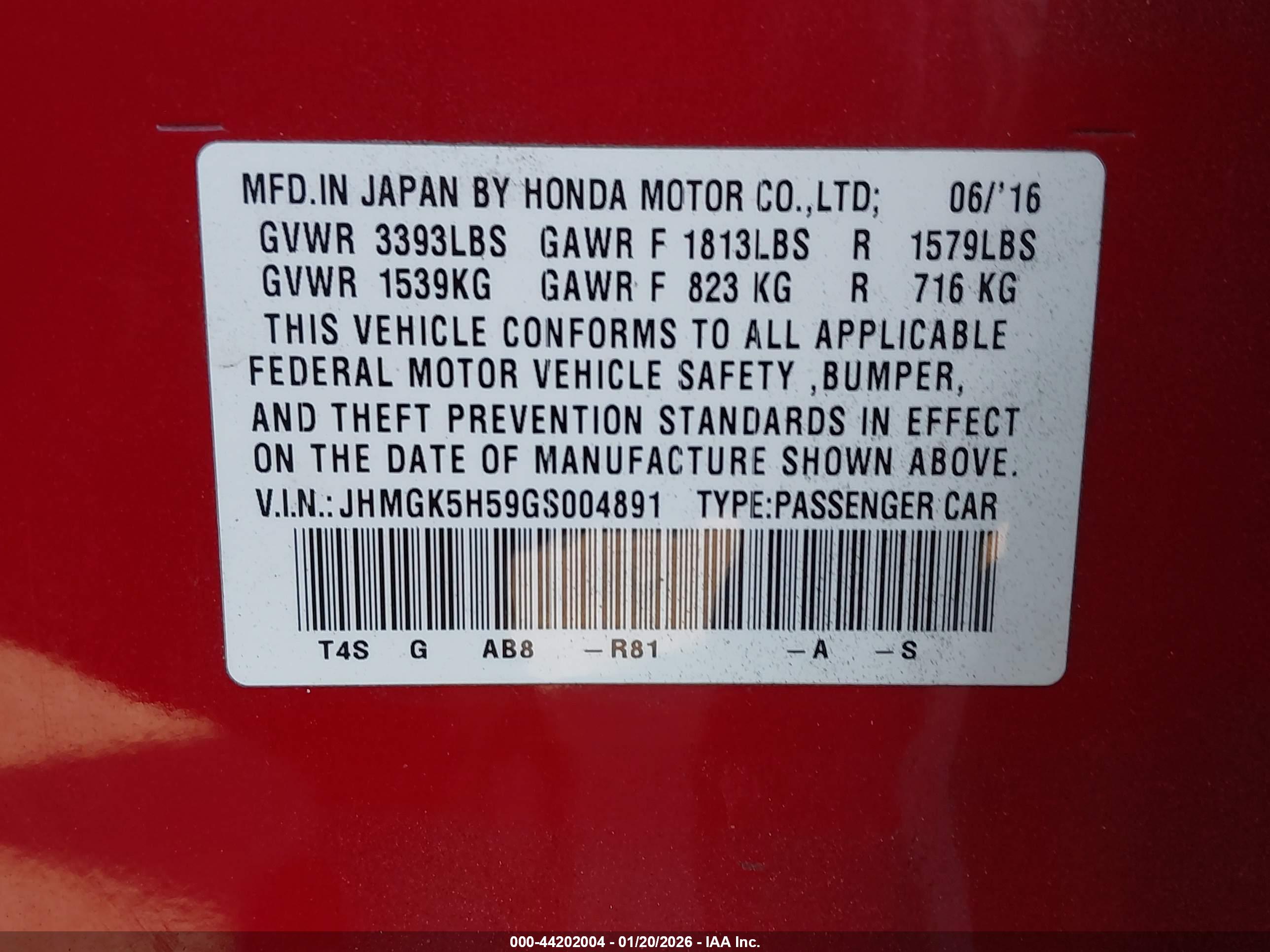HONDA FIT image 9