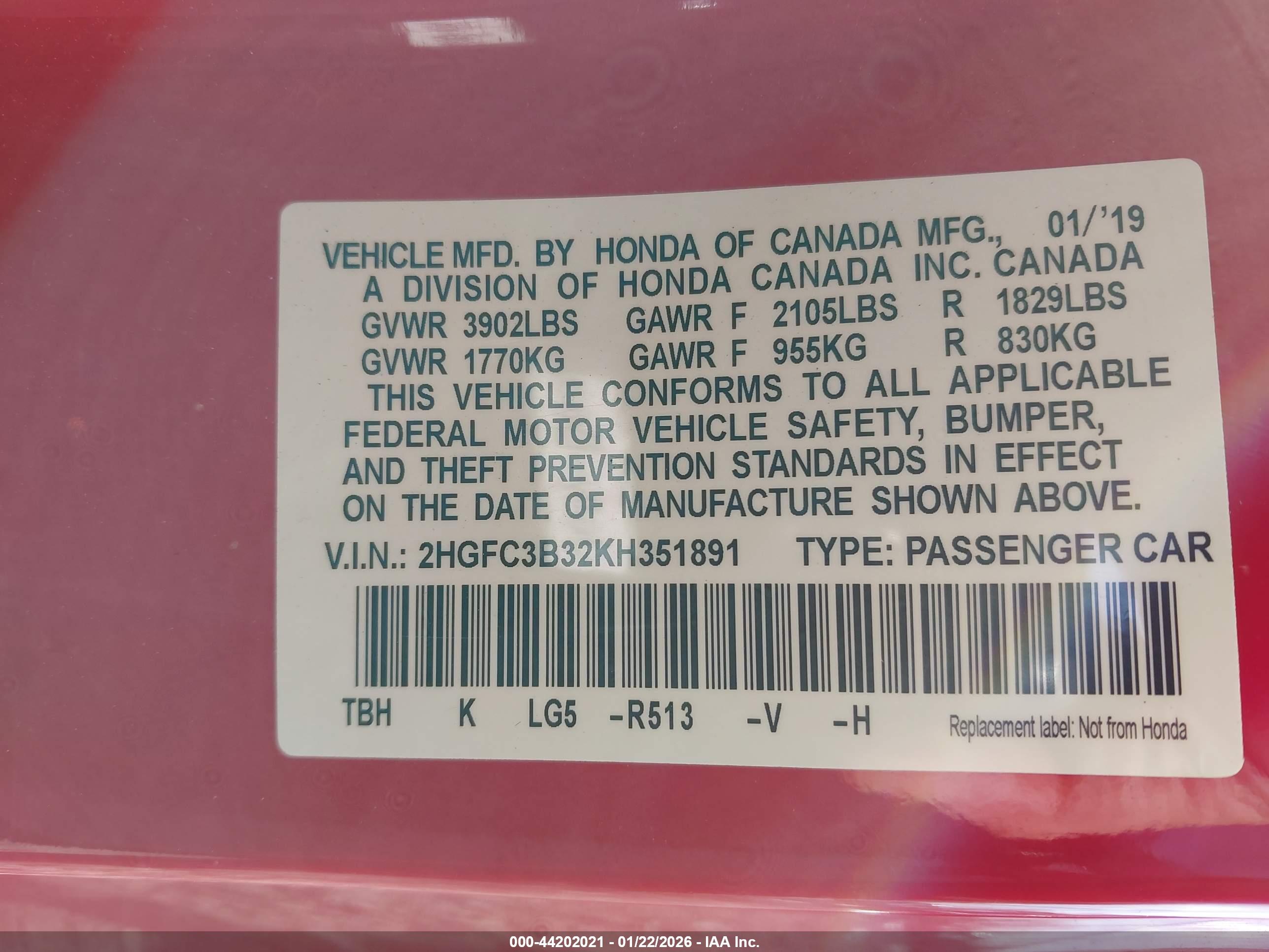 HONDA CIVIC image 9